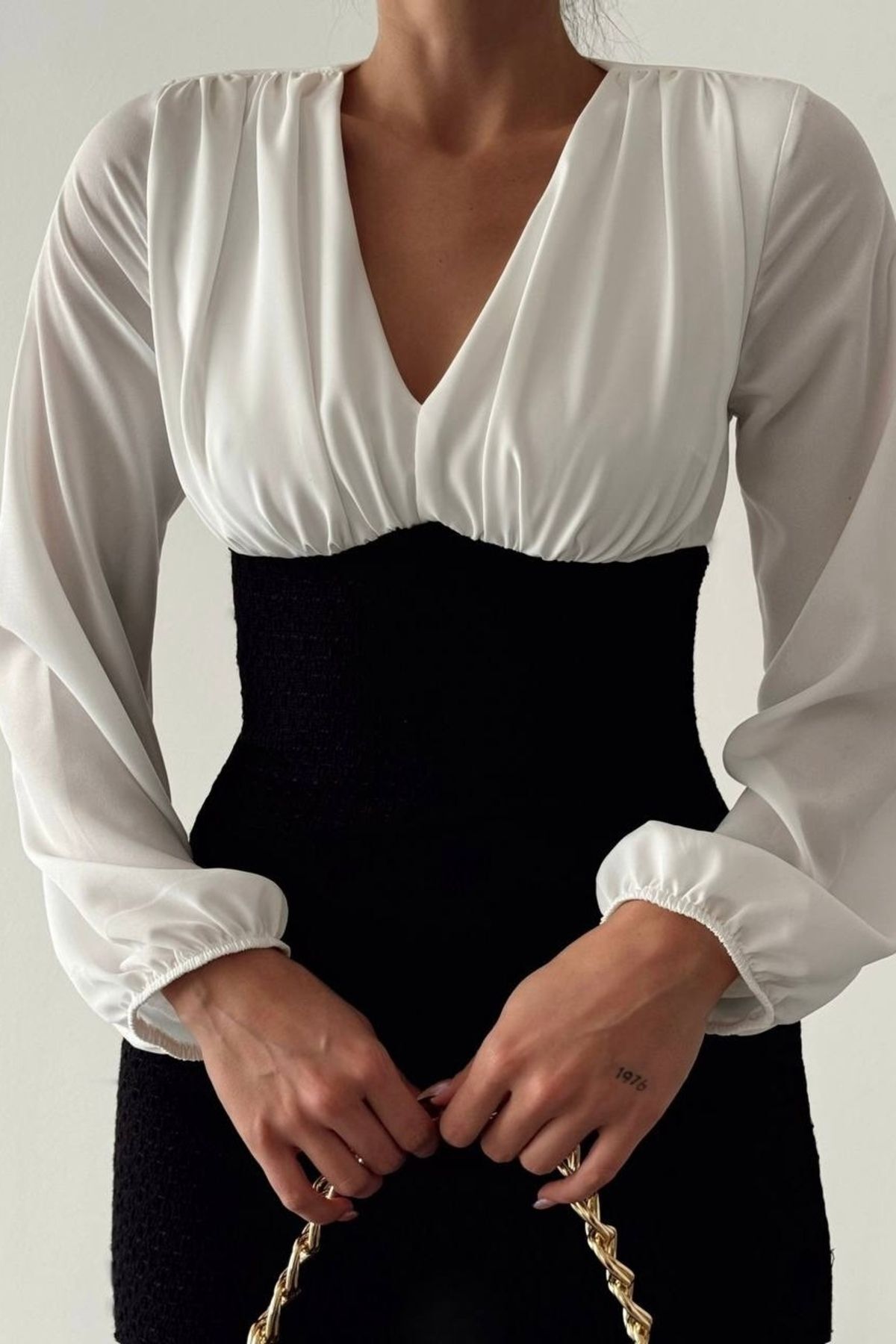 トップス mimi MimiChaton 「 」 mimi blue tweed tops（ツイードトップス