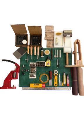 DERİONLİNE Deri Hobi Profesyonel Başlangıç Set Deri El Aletleri