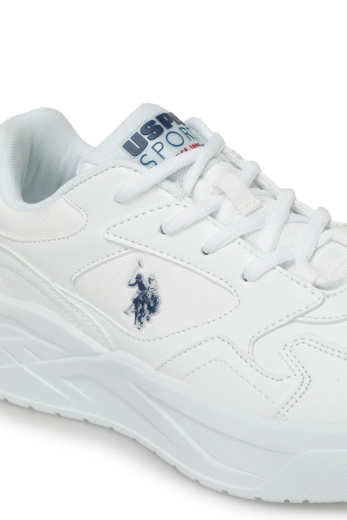 U.S. Polo Assn. یو اس پولو اسنیکر زنانه Martha 4Fx سفید - نیروی دریایی اورجینال - تصویر 4