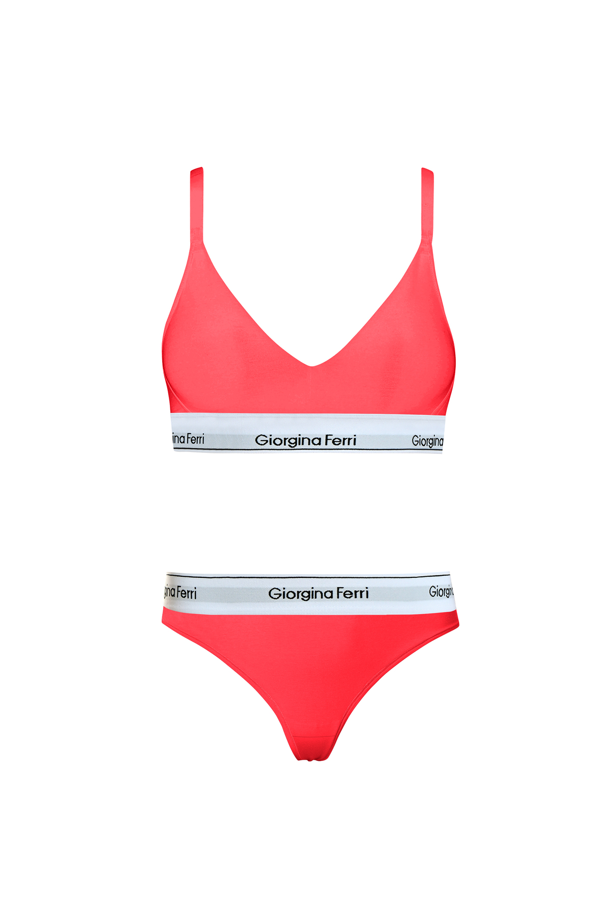 2-Pack Women's Casual Sports Bra+ Thong Briefs Kelly