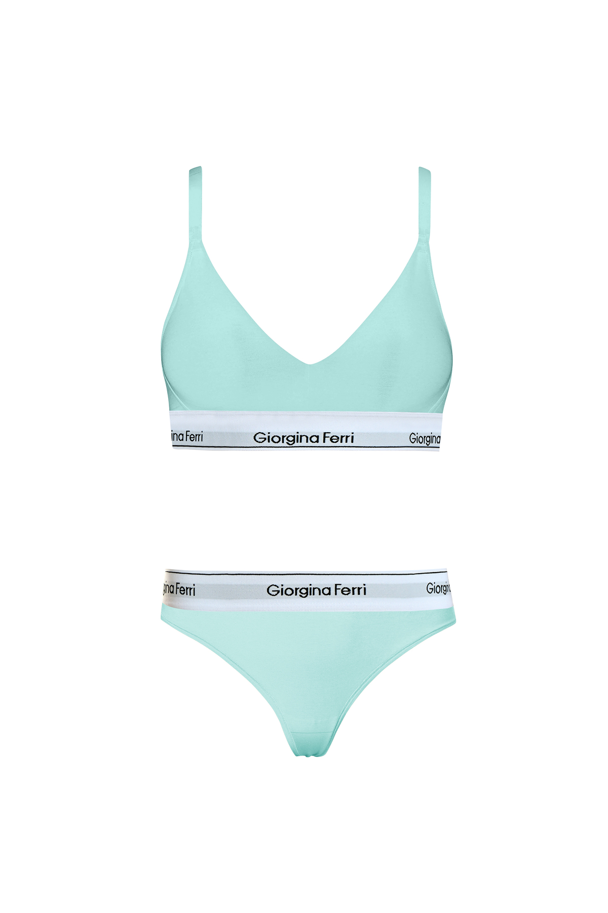 2-Pack Women's Casual Sports Bra+ Thong Briefs Kelly