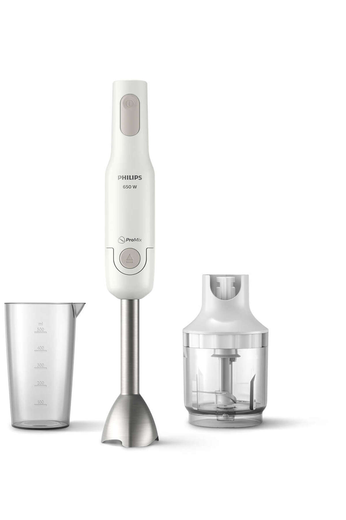 Philips 650W with metal bar, promix, 0.5l, compact chopper, white, 3 pin HR2535/01 2 years warranty