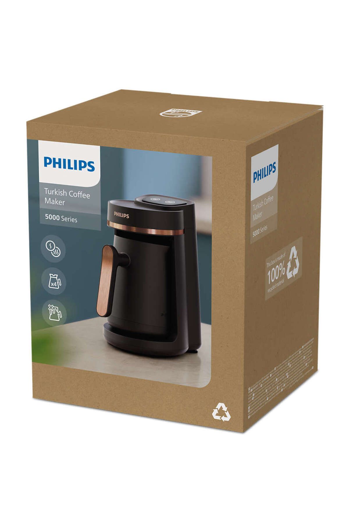 Philips-Turkish Coffee Maker, Slow Brew Function, Overheat & Overflow Protection - Hda150/62 4