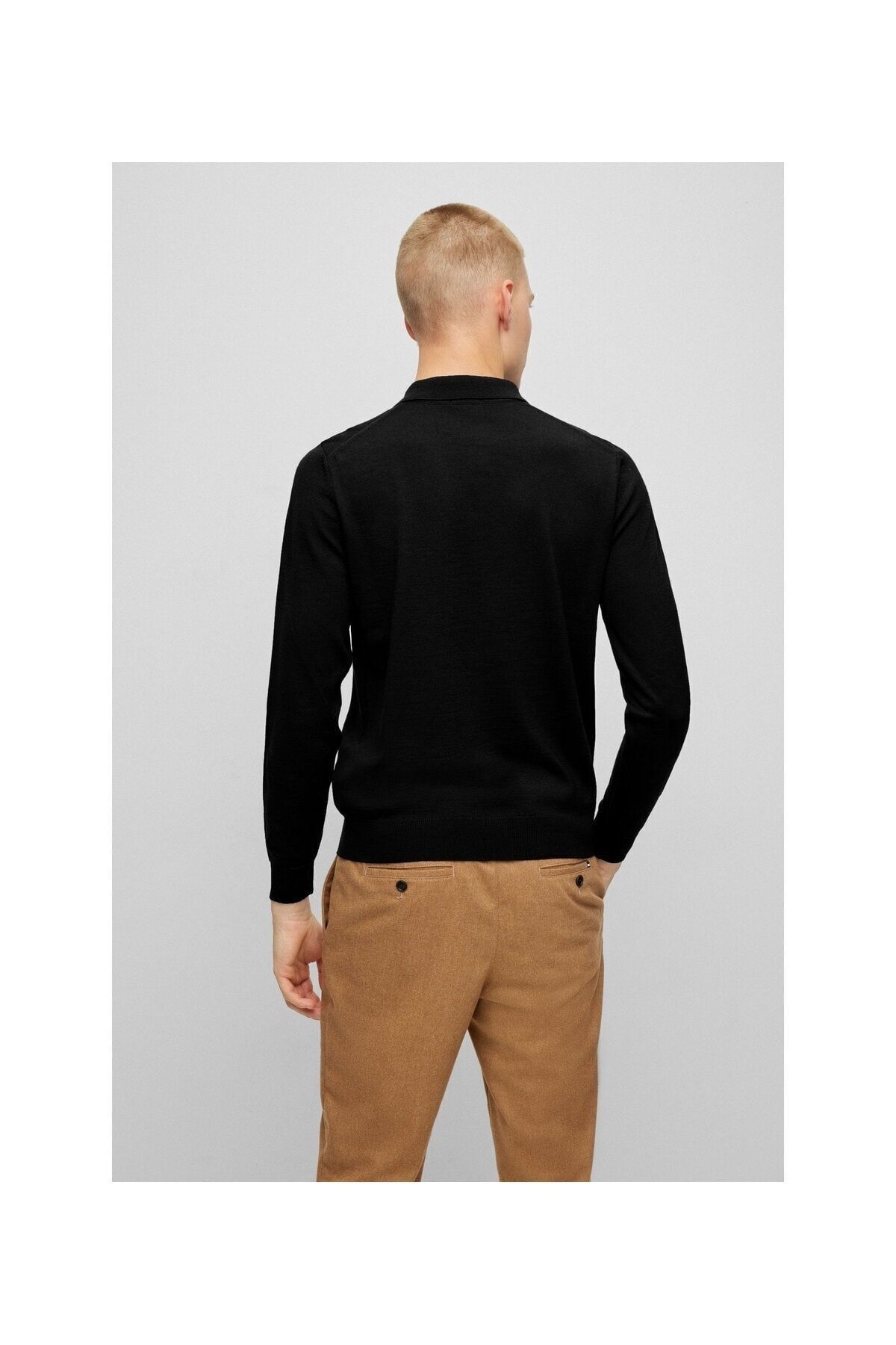 سویشرت مردانه مشکی باس | 000000050476357100-001 اورجینال - تصویر 3