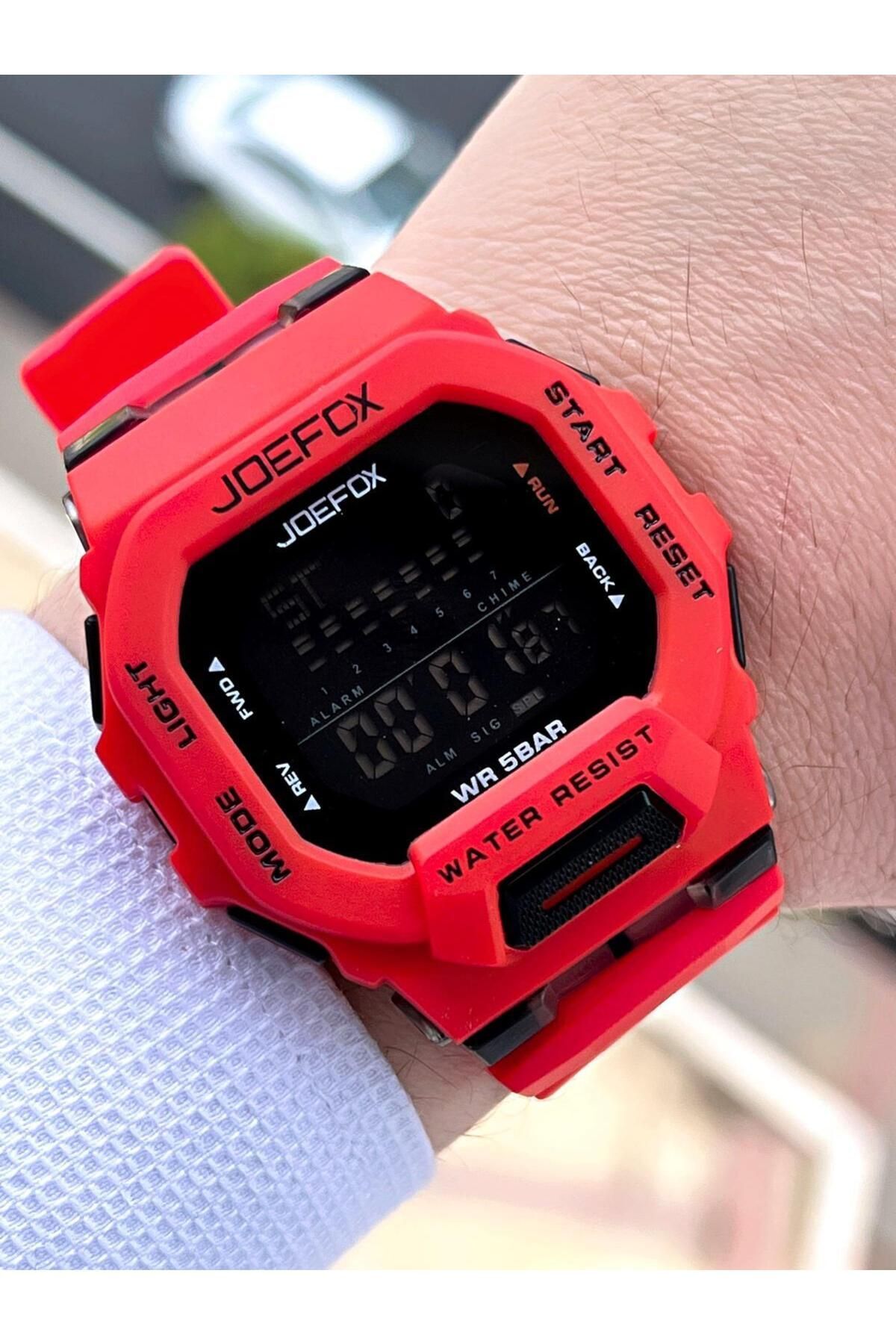 Sport Case Red/black Digital 5 Atm Waterproof 2 Year Warranty Sport Wrist Watch J-gs01