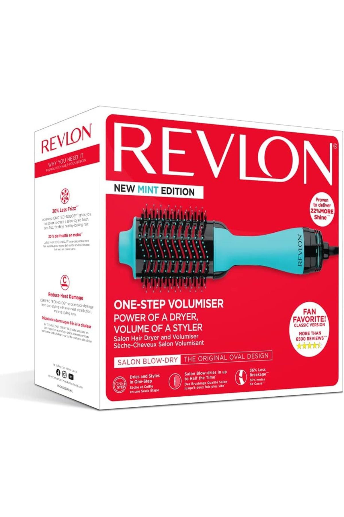 Revlon-One Step Hair Volumizer 1100W, Oval Brush Design, IONIC Tech, 2 heat & cool setting -RVDR5222 8
