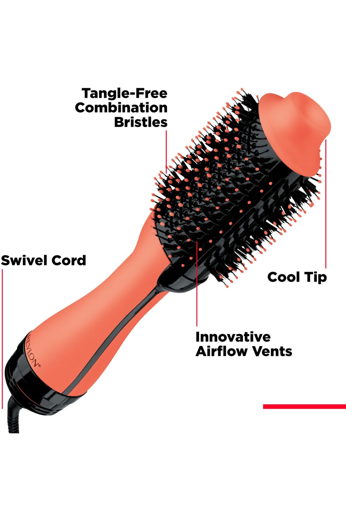 Revlon-One Step Hair Volumizer 1100W, Oval Brush Design, IONIC Tech, 2 heat & cool setting -RVDR5222 3