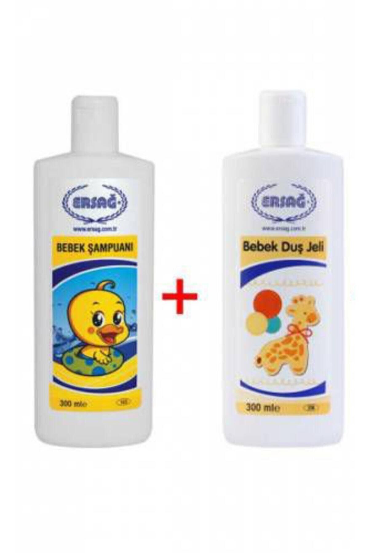Ersağ Bebek Şampuanı 300 ml Hediyesi Bebek Duş Jeli 300 ml