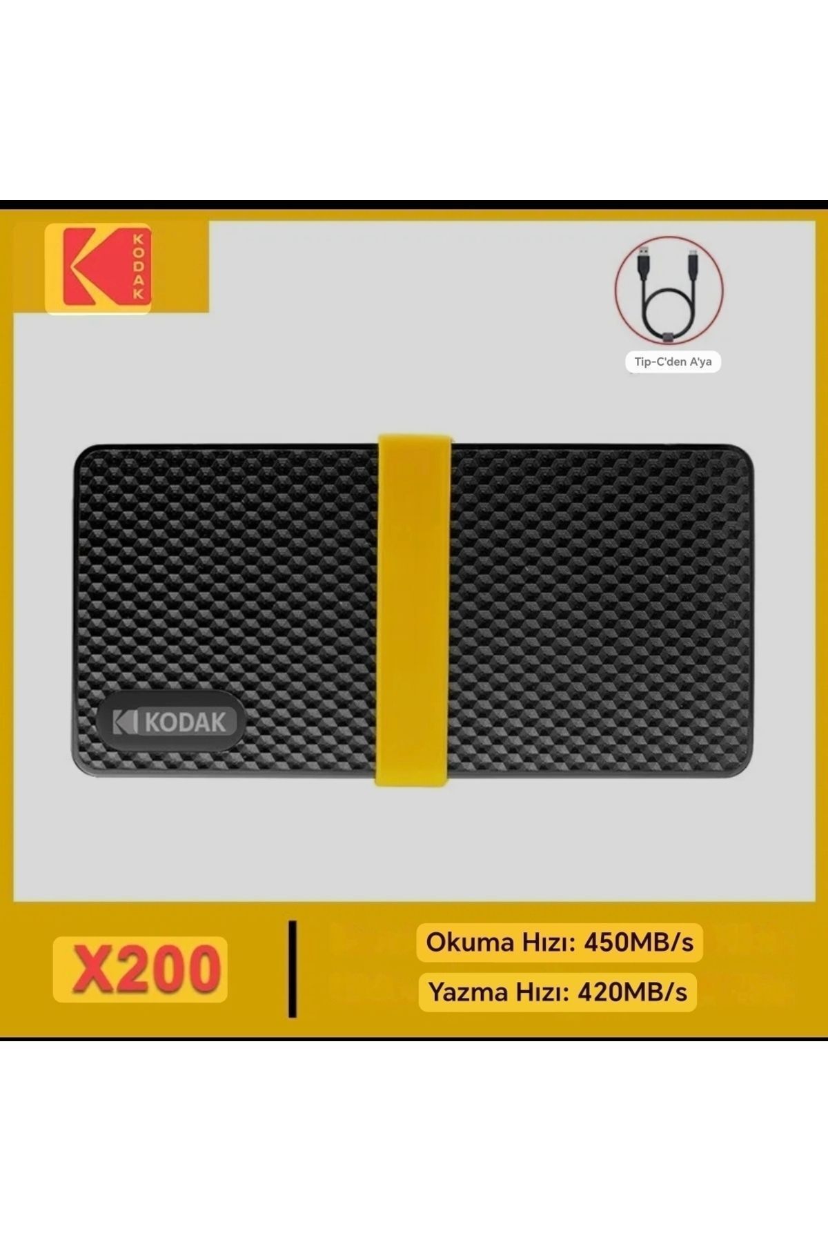 Kodak-X200 Portable Ssd Disk 512Gb. Super Fast New Generation Latest Technology 5