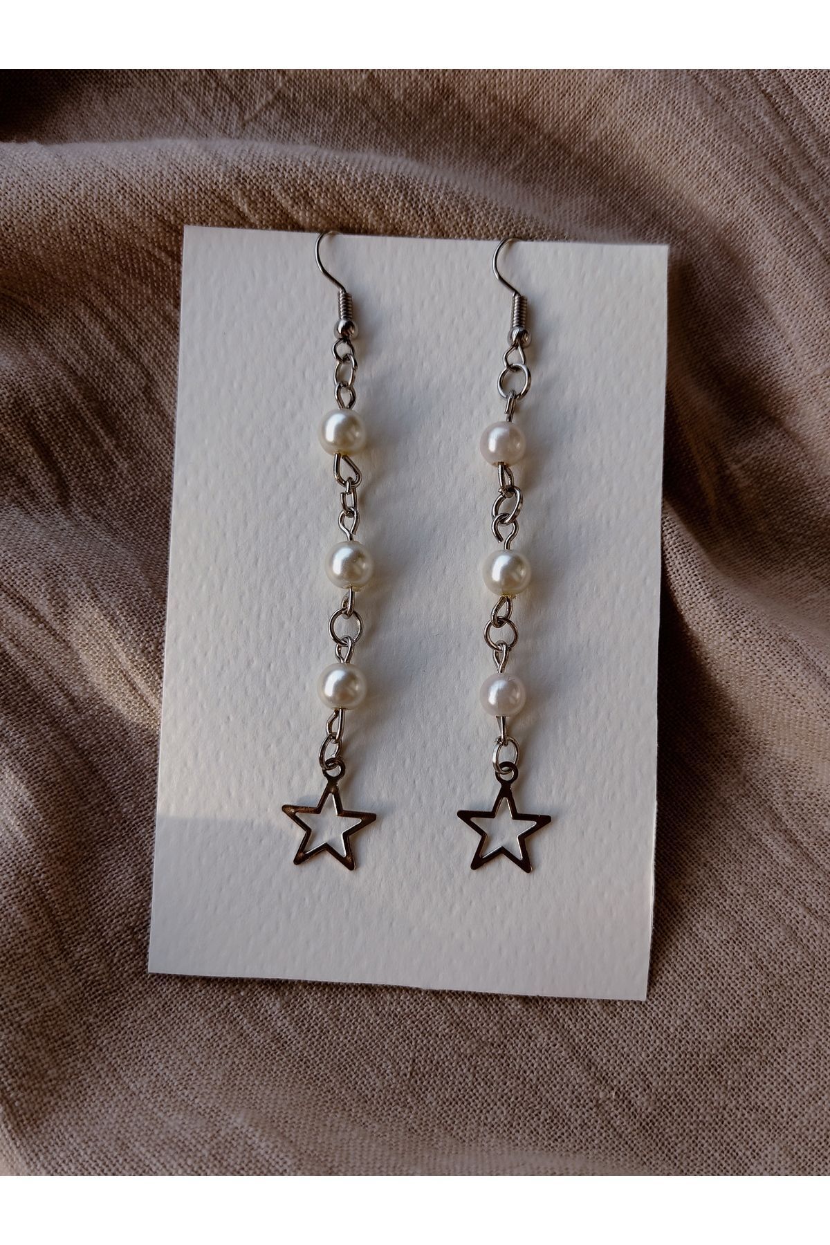Fairycore Pearl Star Earrings