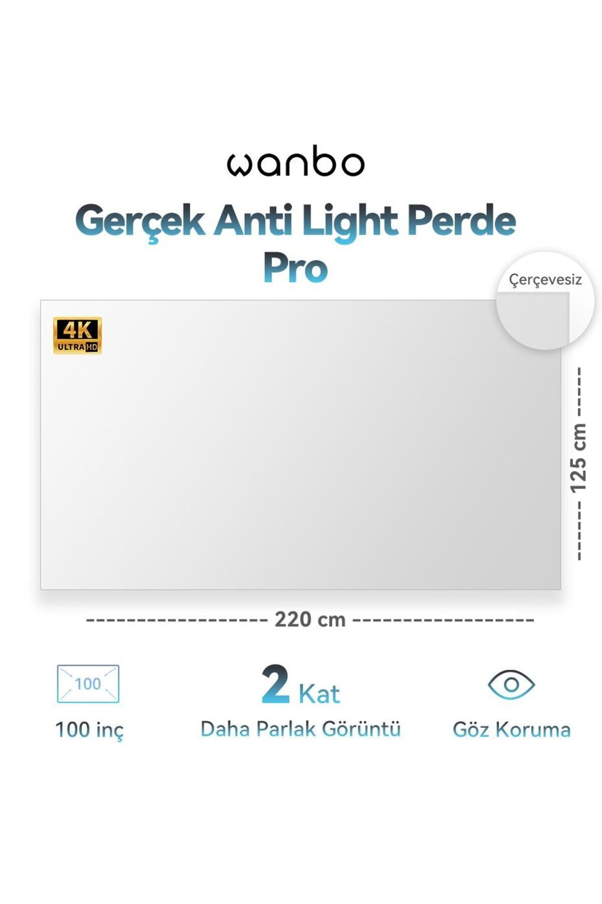 teknotrust Resmi Distribütör Garantili Anti Light Pro Projeksiyon Perdesi 2 Yıl Beyaz