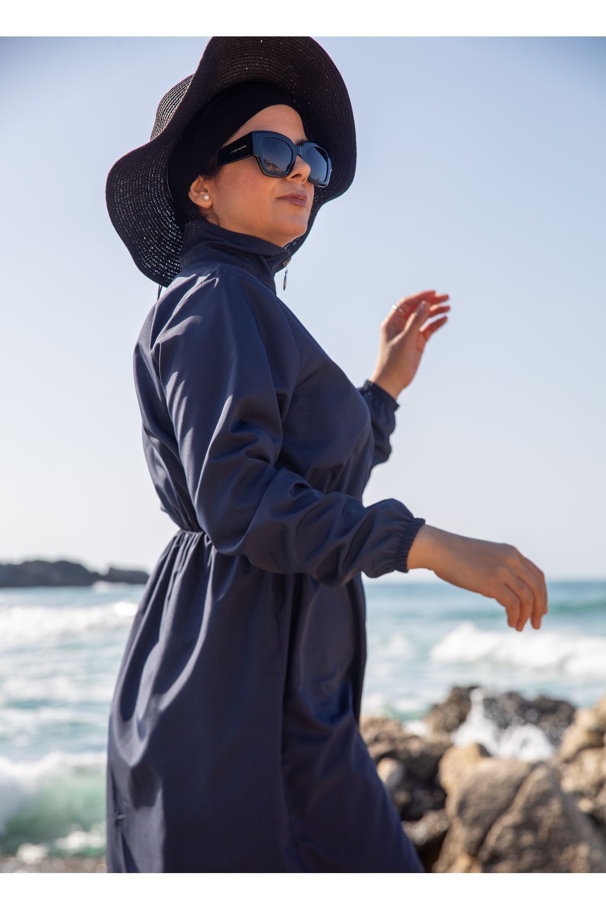new ats-Ats Moda - Single Top Hijab Swimsuit with Elastic Waist 2