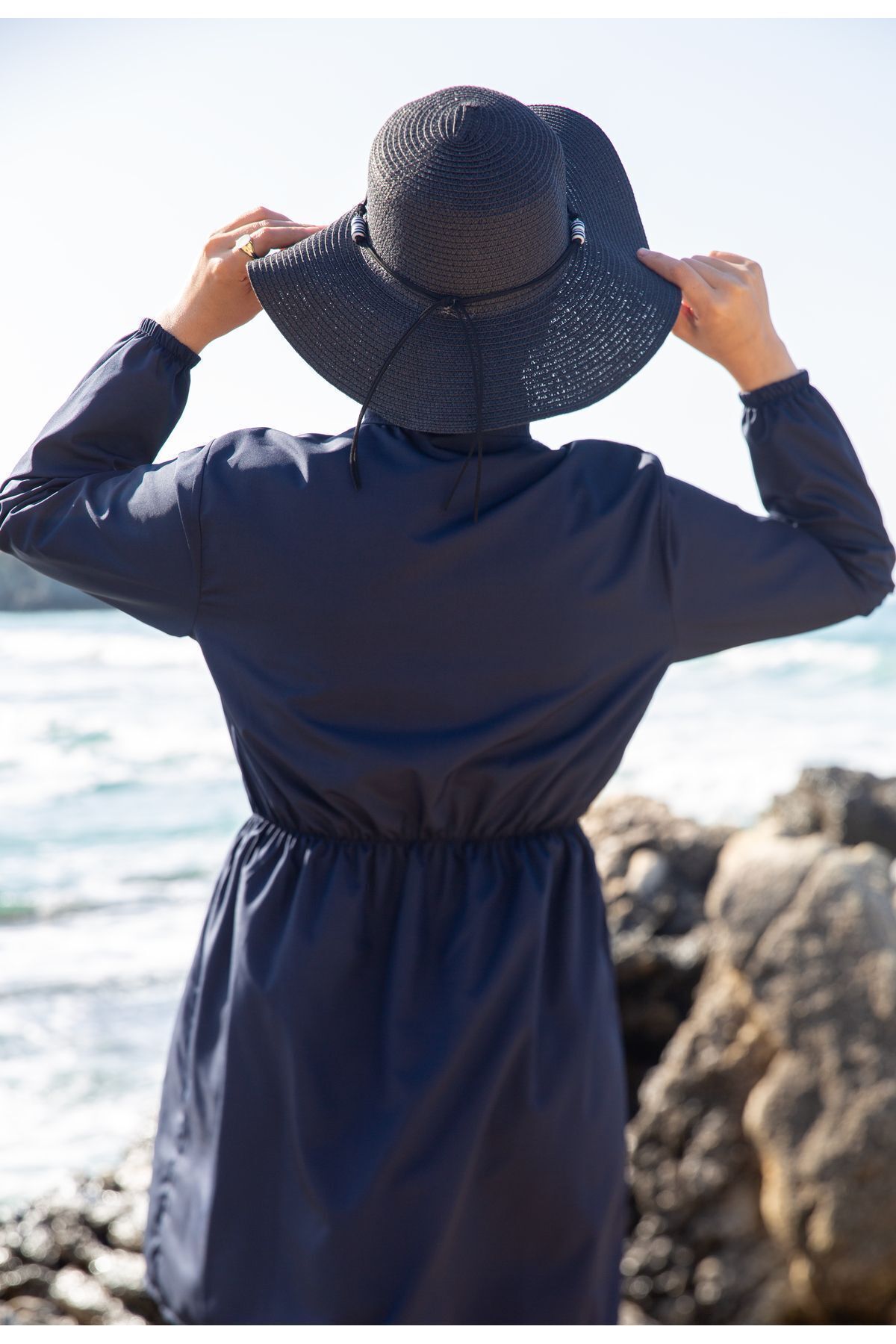 new ats-Ats Moda - Single Top Hijab Swimsuit with Elastic Waist 4