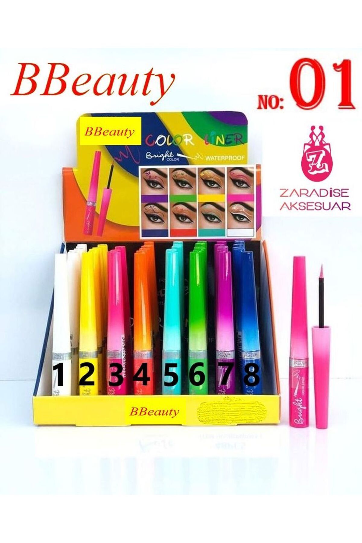 BBeauty Color Bright Waterproof Renkli Eyeliner (1 ADET)