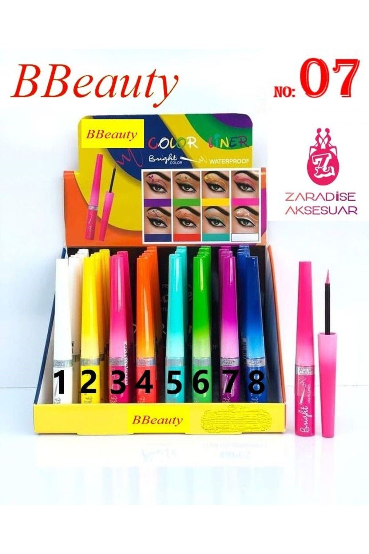 BBeauty Color Bright Waterproof Renkli Eyeliner (1 ADET)