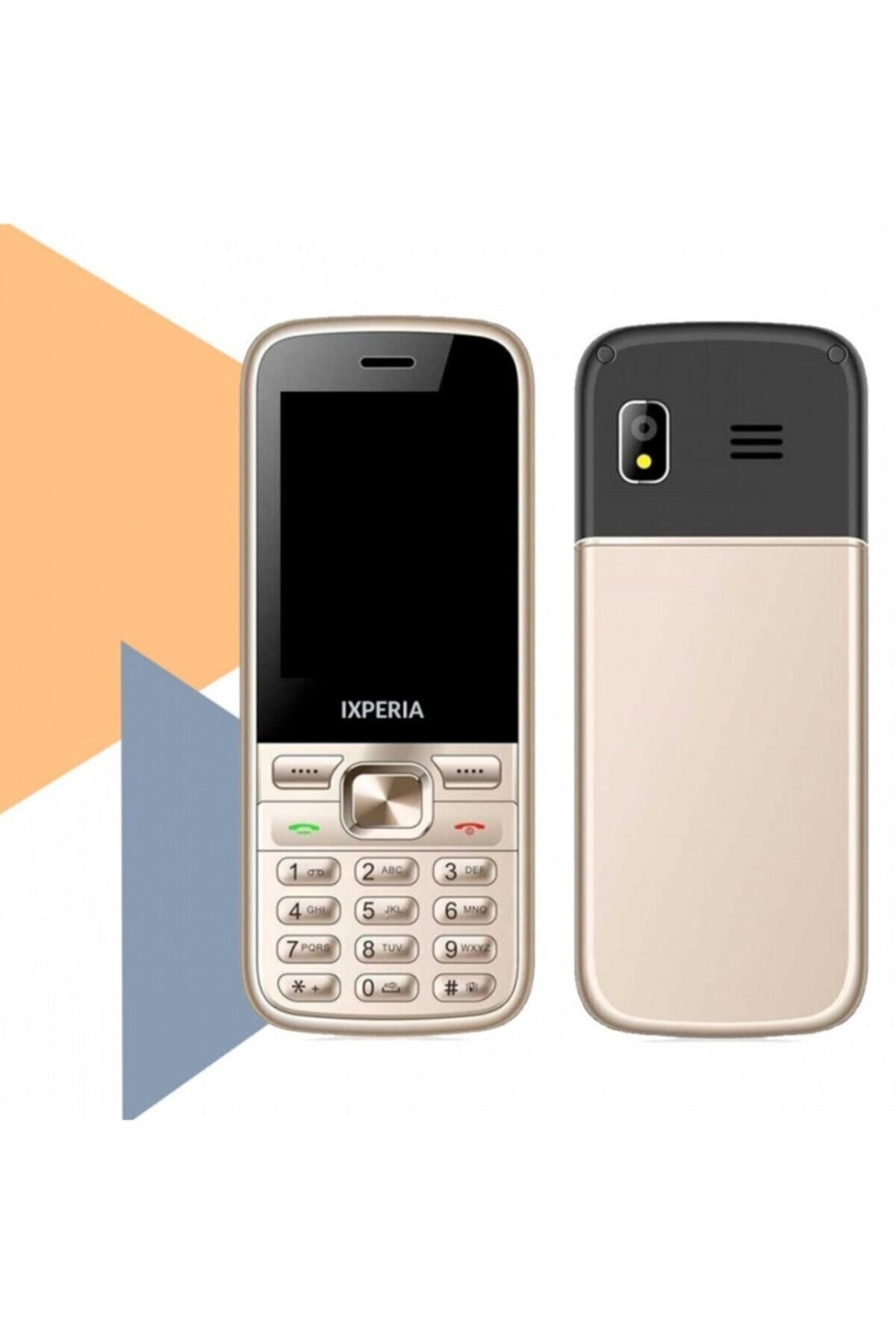 Genel Markalar Ixperia- X5 -alcatel One Touch Plus Gold Çelik Kasa Tuşlu Telefon