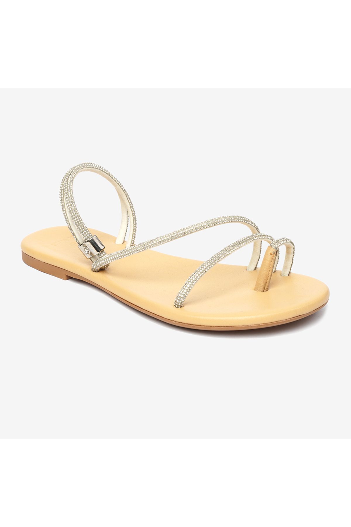 صندل چرم طبیعی زنانه سفید 4y2ws50751 Greyder