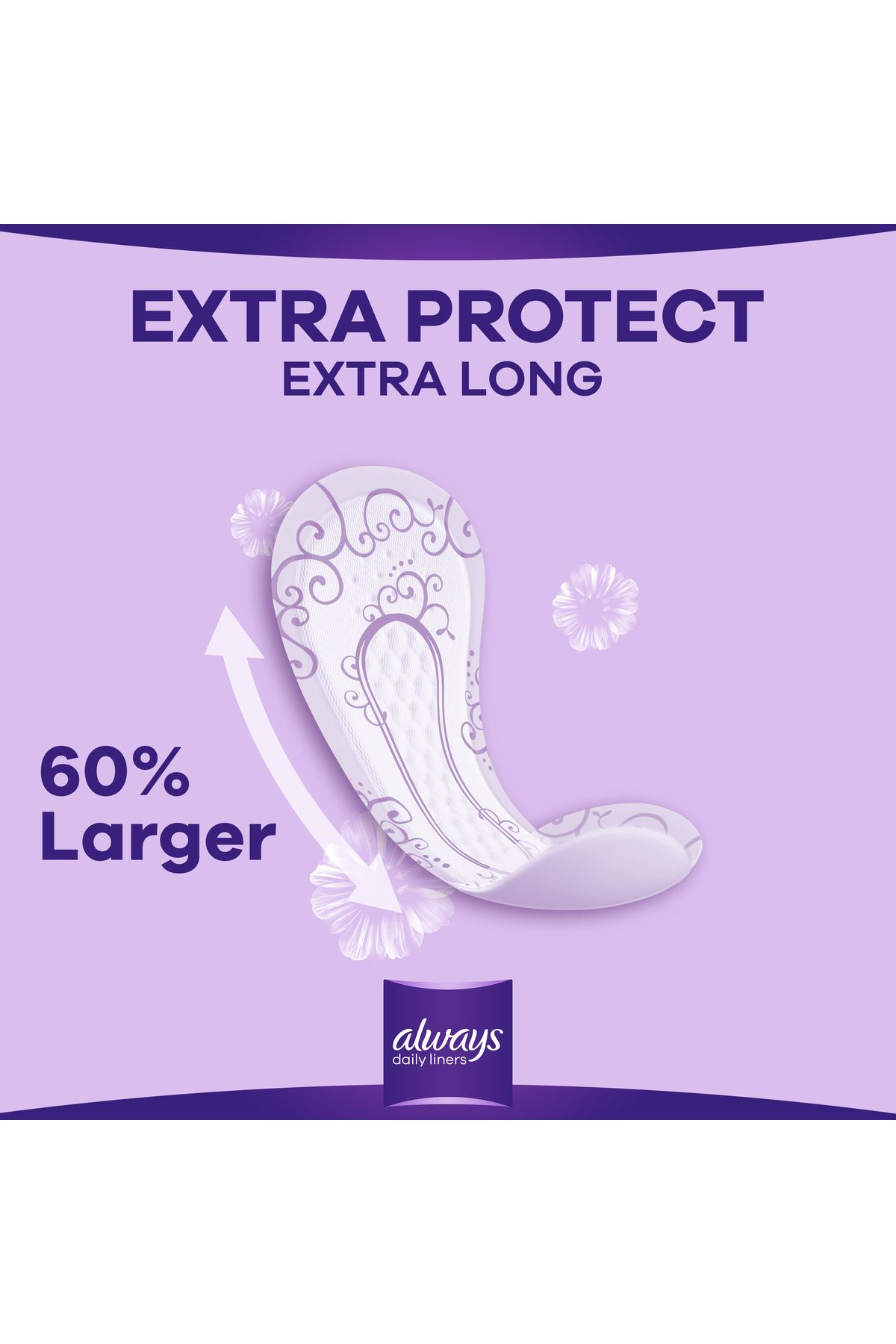 Always-Daily Liners Extra Protect Pantyliners Large 48 Count 3