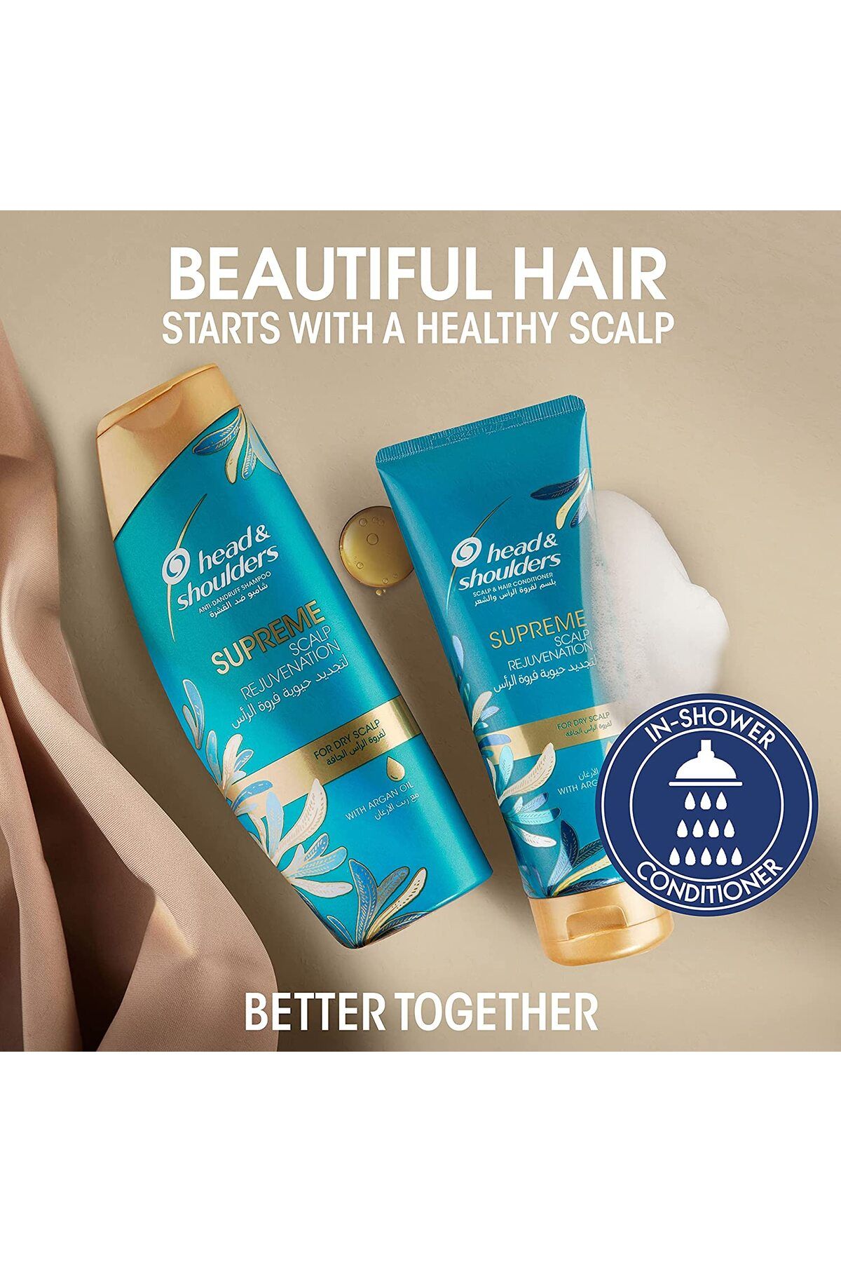 Head&Shoulders-Head & Shoulders Supreme Anti-Dandruff Shampoo with Argan Oil for Dry Scalp Rejuvenation 400ml 6