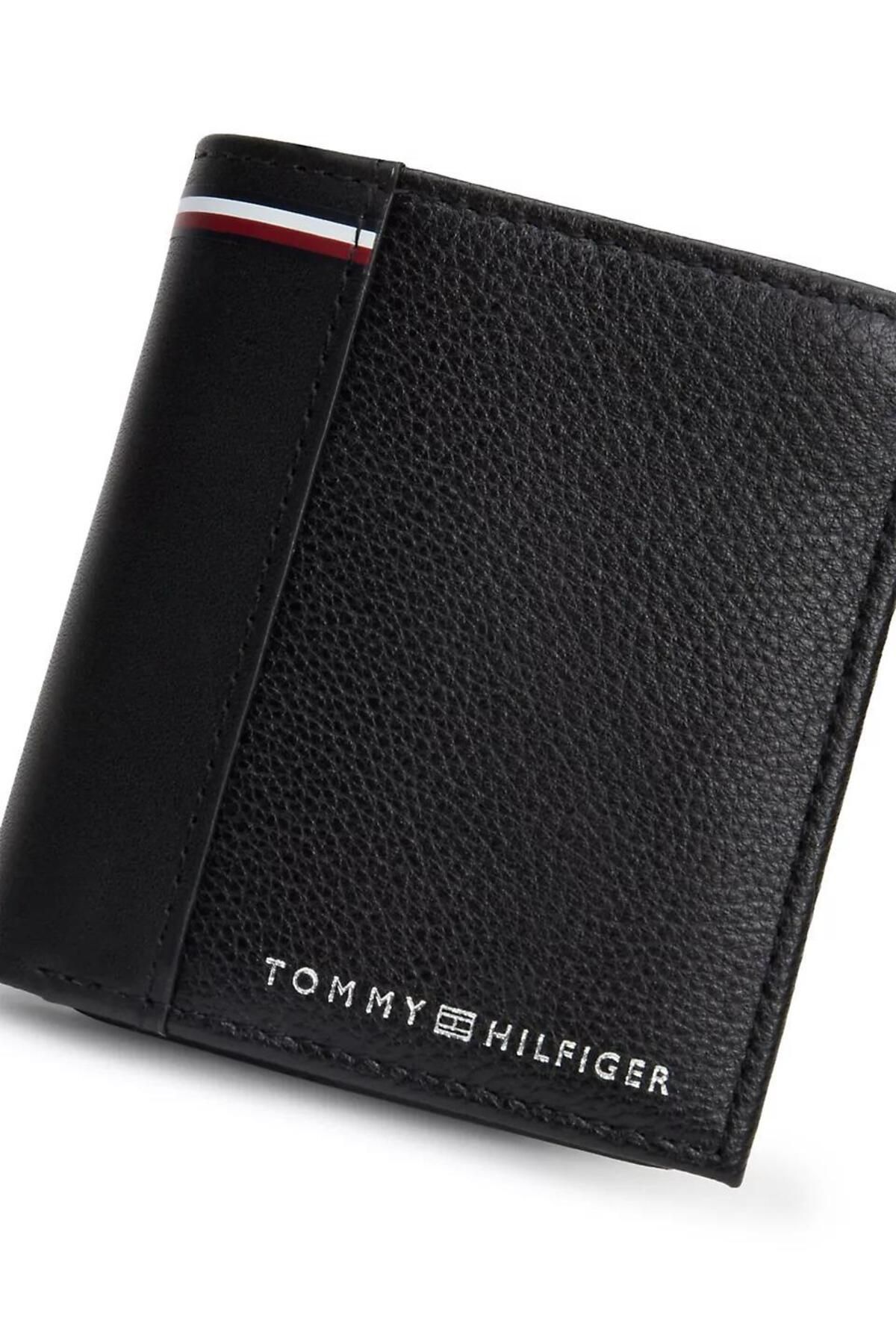 کیف پول مشکی مردانه ترانزیت Th Trifold اورجینال Tommy Hilfiger