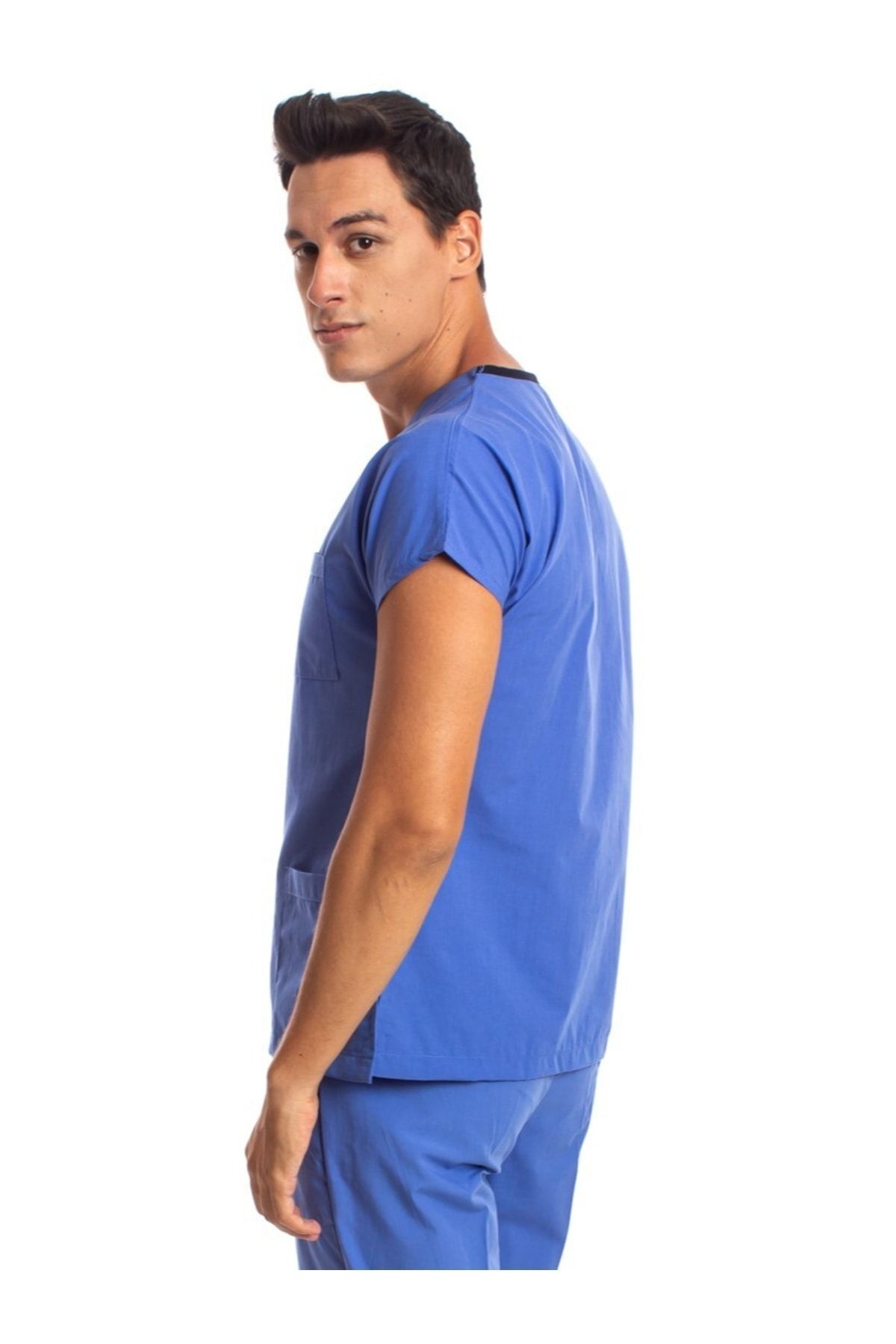Simirna Üniforma-Chirurgical Doctor Nurse Parliament Blue Jersey Single Top 5