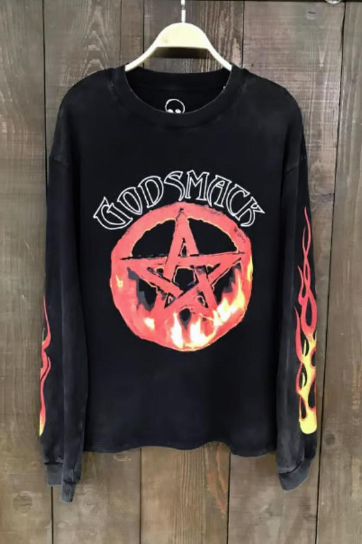 Overdrive-Godsmack "Pentagram Sun" Patterned Long Sleeve T-Shirt 6