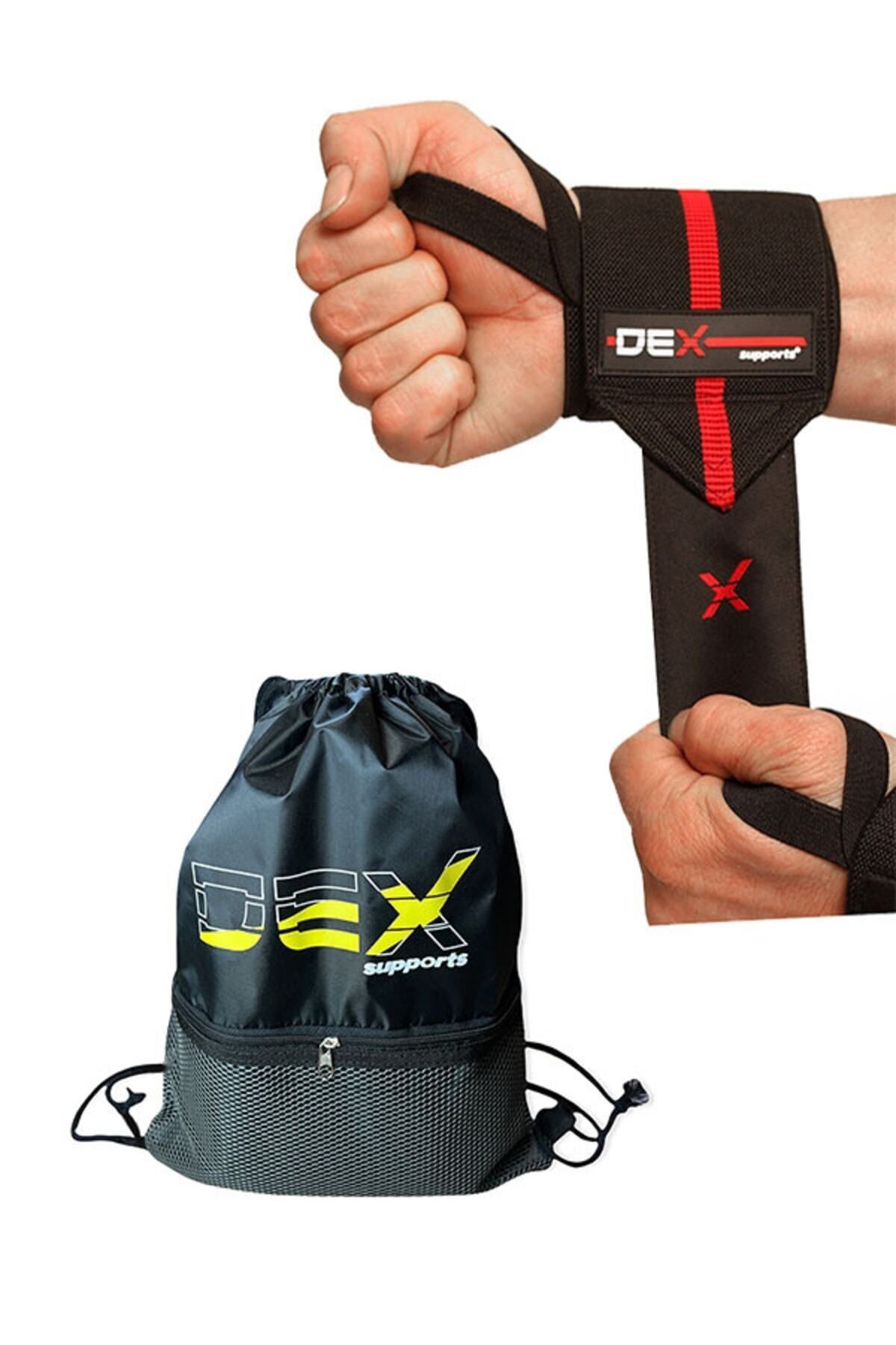 دستکش وزنه برداری مشکی مچ دست سریال Elite Art Bandaji کیسه ورزشی Sackpack 2 Dex Supports