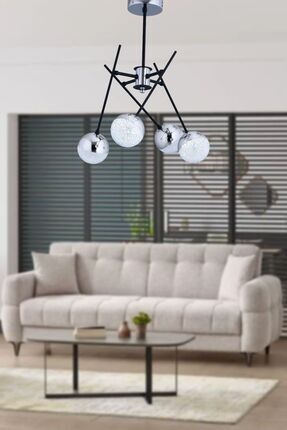 Step Aydınlatma Alegra 3 Renk Işık Veren Ledli Modern 4lü Krom Siyah Salon Ya...