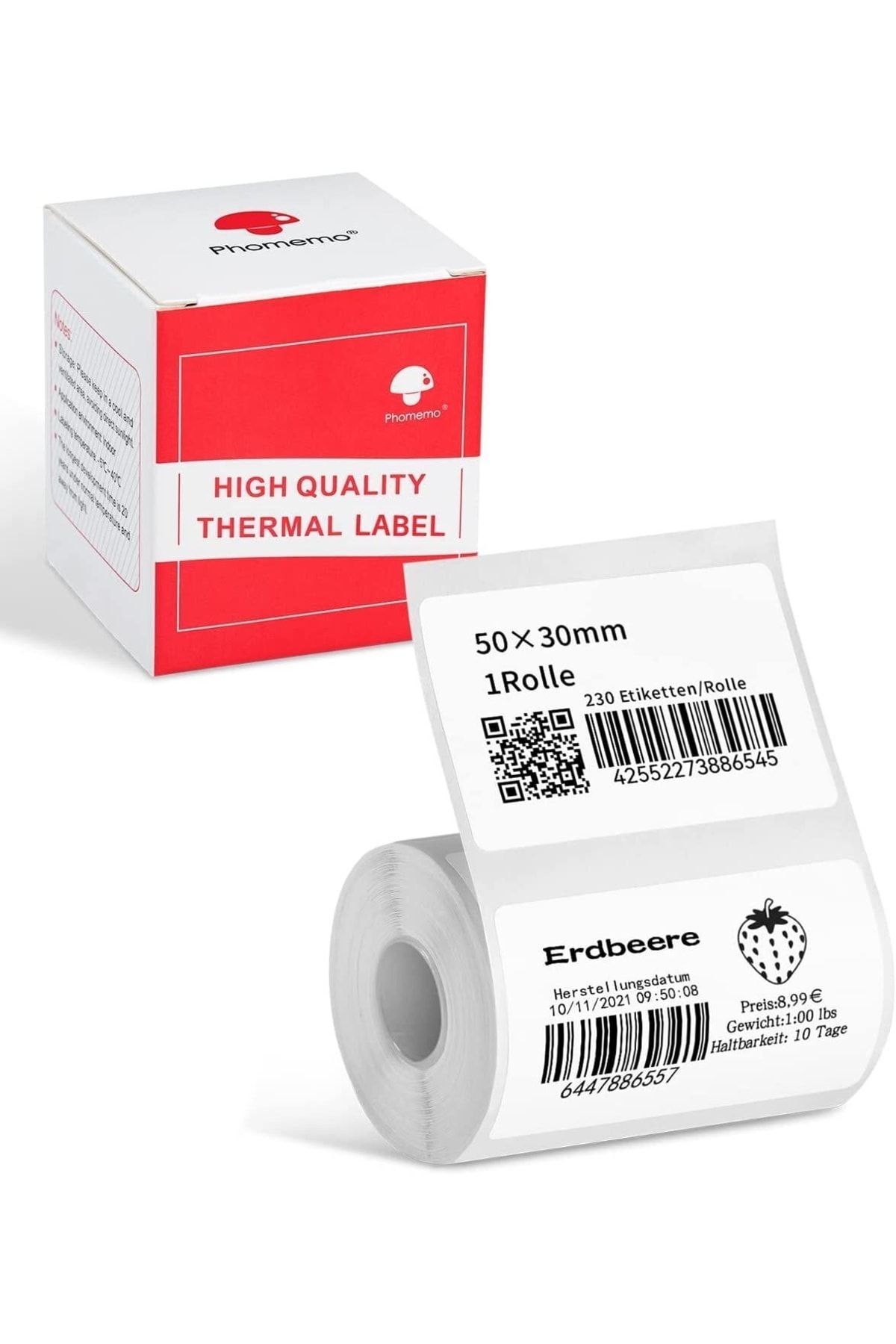 Phomemo 50x30mm/230adet Bayaz, M110/m221/m220/m120/m200/m110s Uyumlu Çok Amaçlı Etiket Xp5030-230