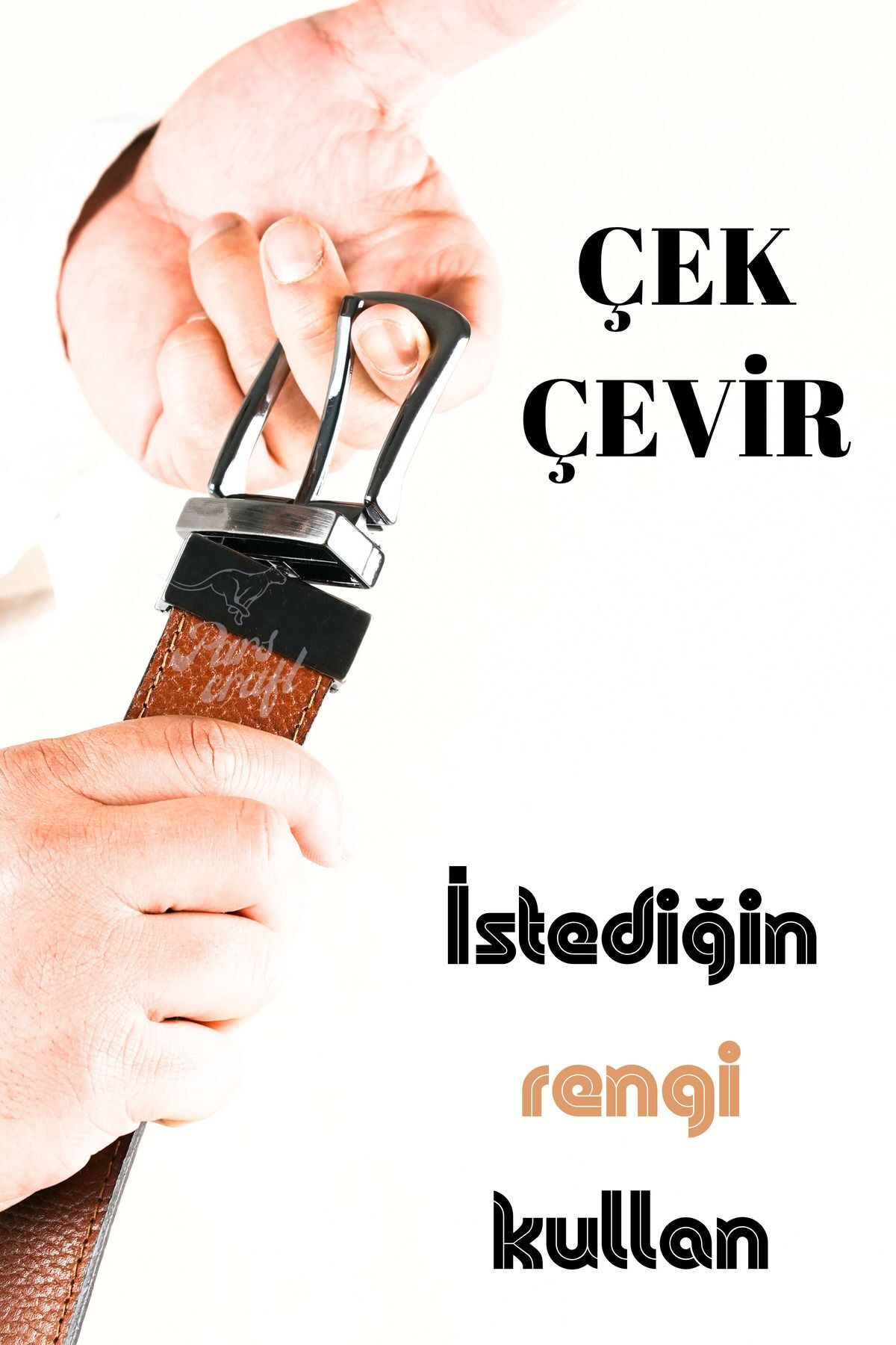 کمربند مردانه قهوه ای Parscraft | 1O4CFTTRF اورجینال - تصویر 3