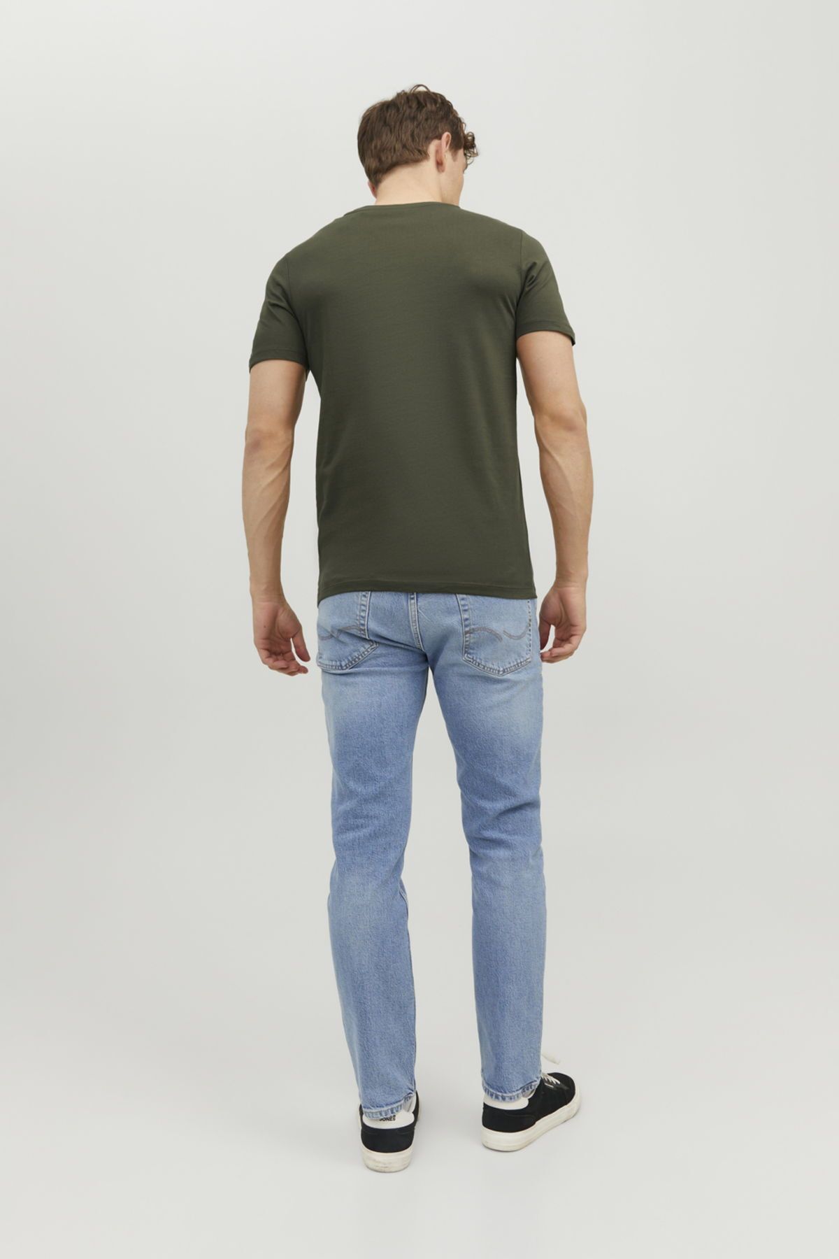 تی شرت سبز مردانه Jack & Jones آستین کوتاه Basic Ss O Green Jack & Jones