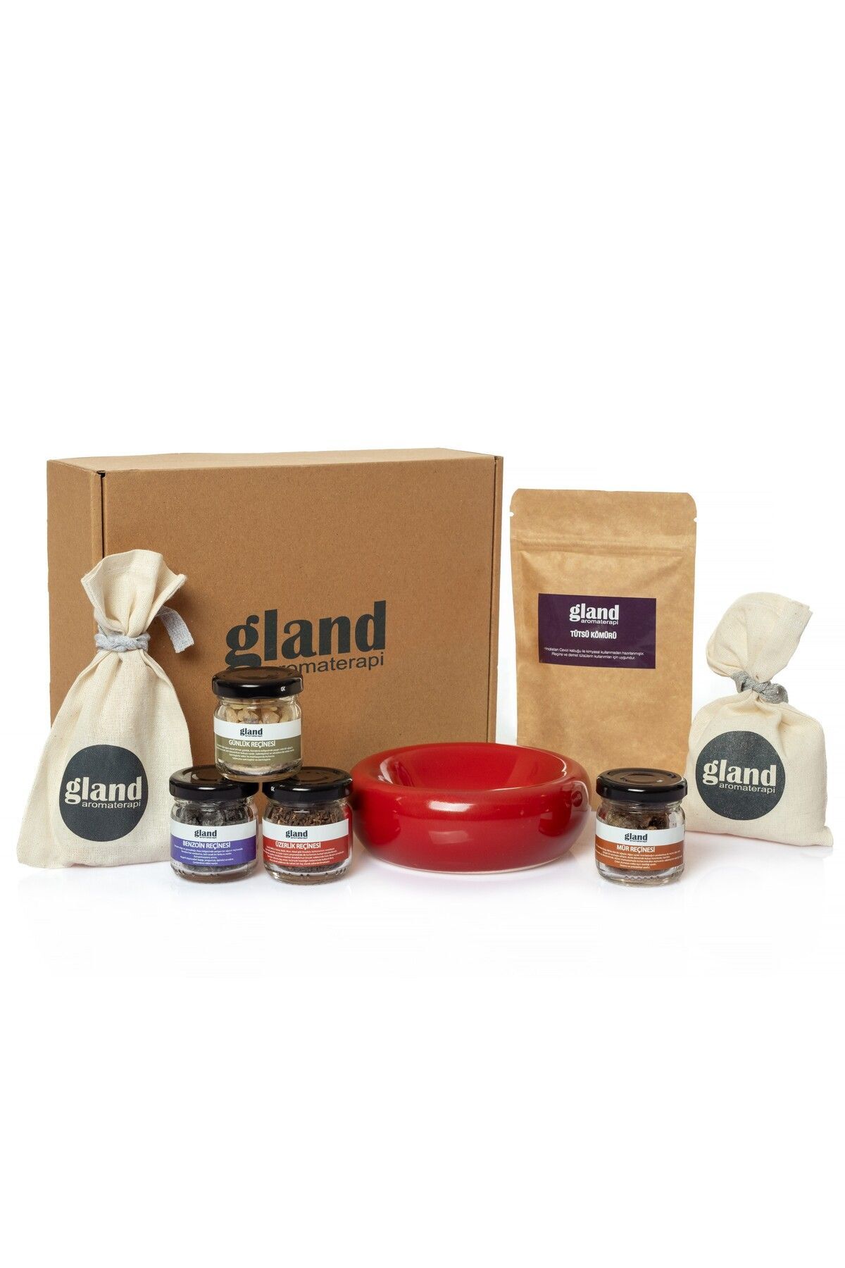 Resin, Seed, and Tree Incense Set with Incense Holder