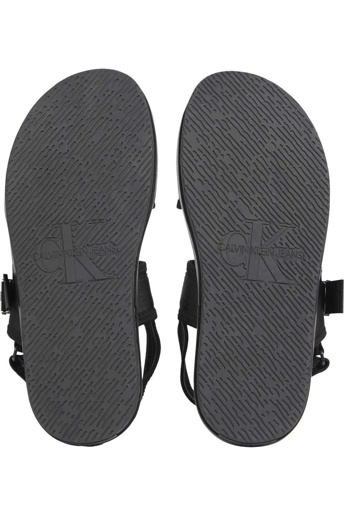 صندل سفید مردانه سخت افزار دو نوار Calvin Klein