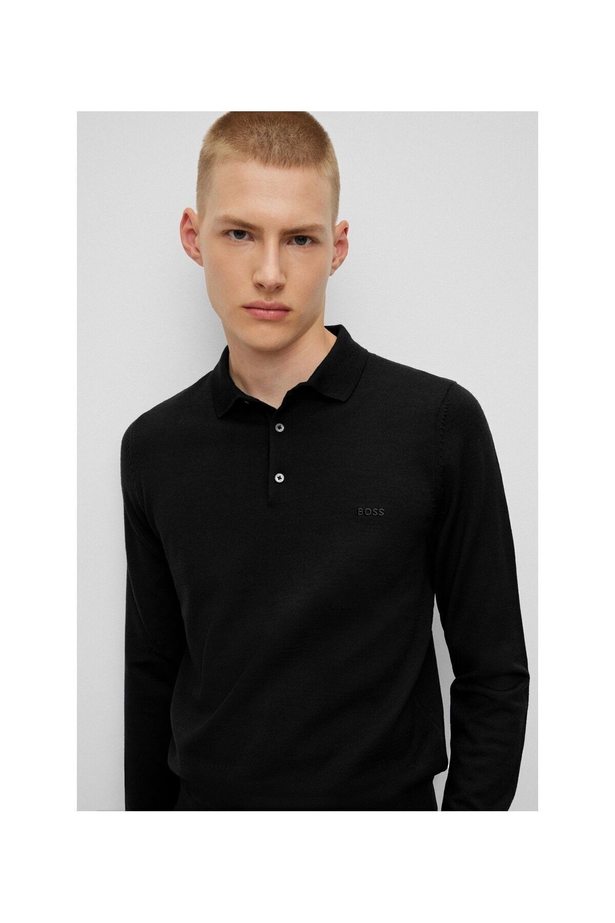 سویشرت مردانه مشکی باس | 000000050476357100-001 اورجینال - تصویر 4