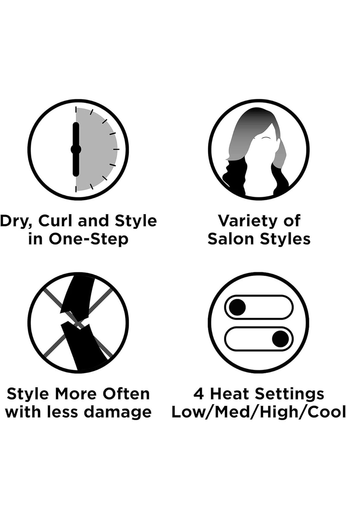 Revlon-One Step Blow Dry Multi Styler, Root-Drying Concentrator, 360°Vented Airflow Curler RVDR5333 3