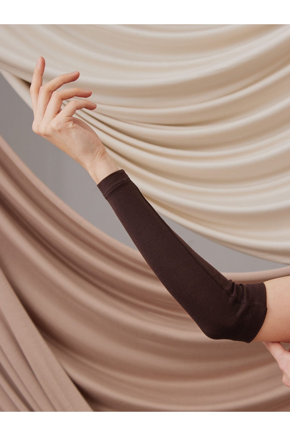Femple Modest Tesettür Kolluk | Renk: Kahve Çekirdeği | Arm Cover