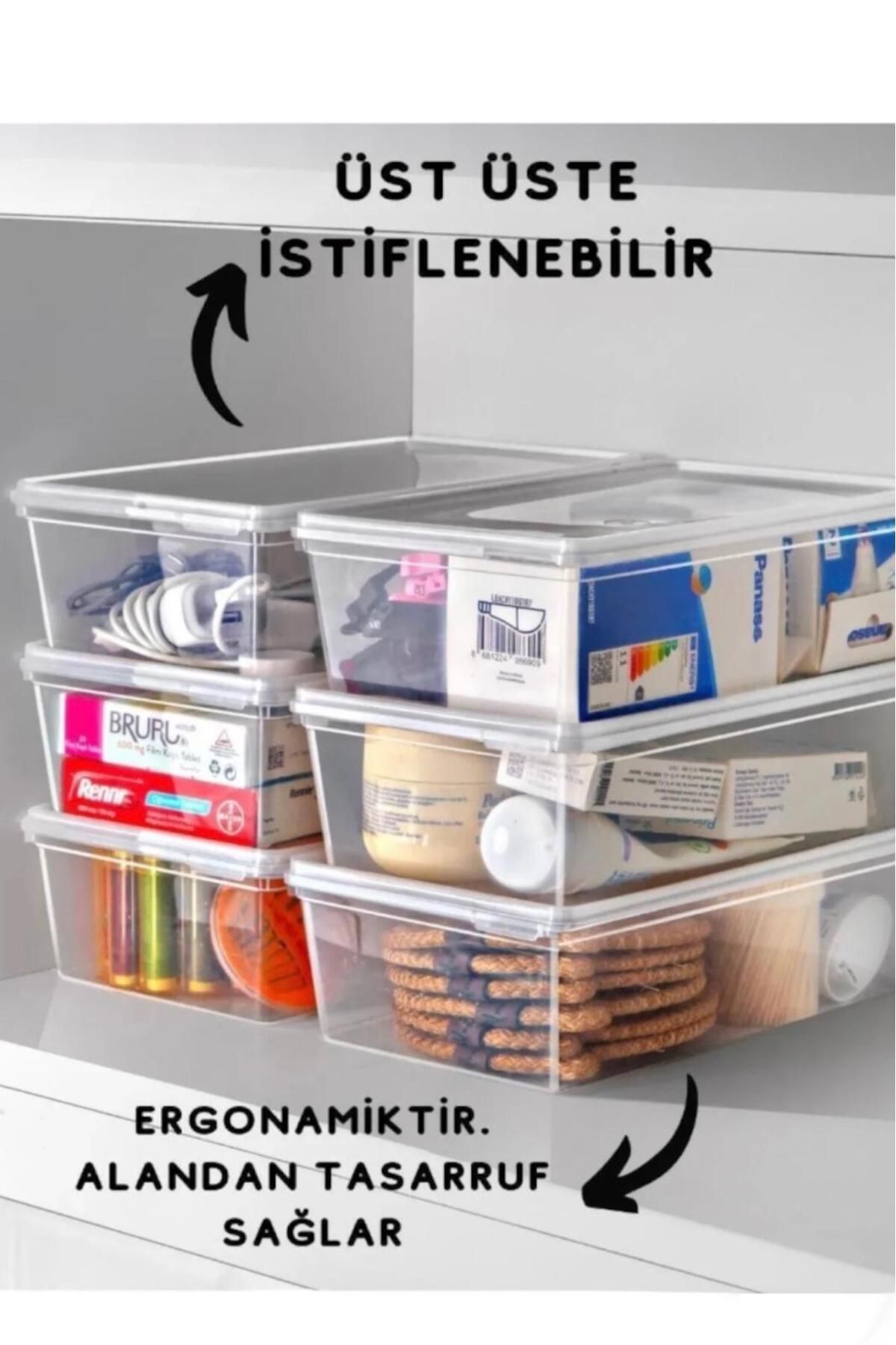 Bayev-15 Pieces of Self-Covered Food Storage Container, 1 Lt, Suitable for Locking Freezer with Lid 3