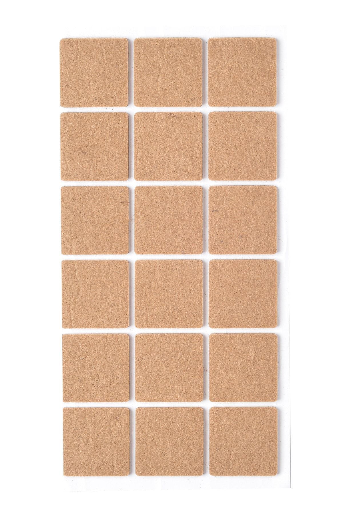 18 Adet, Yapışkanlı Sandalye, Masa, Koltuk Altı Parke Koruma Keçesi, Kare, 3,5 X 3,5 Cm