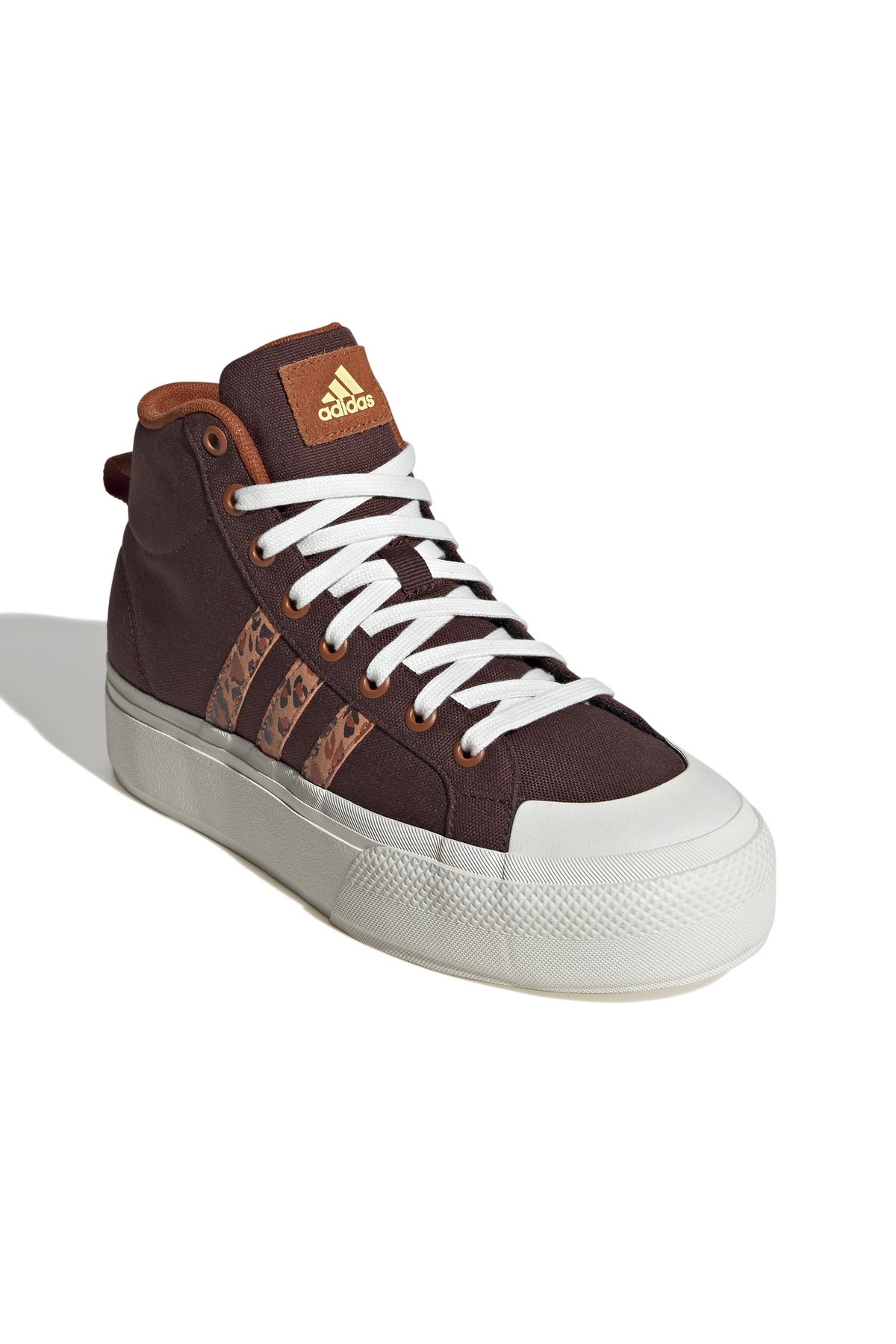 اسنیکر چند رنگ زنانه Bravada 2.0 Mid Platform کفش روزانه IH7297 قهوه ای adidas
