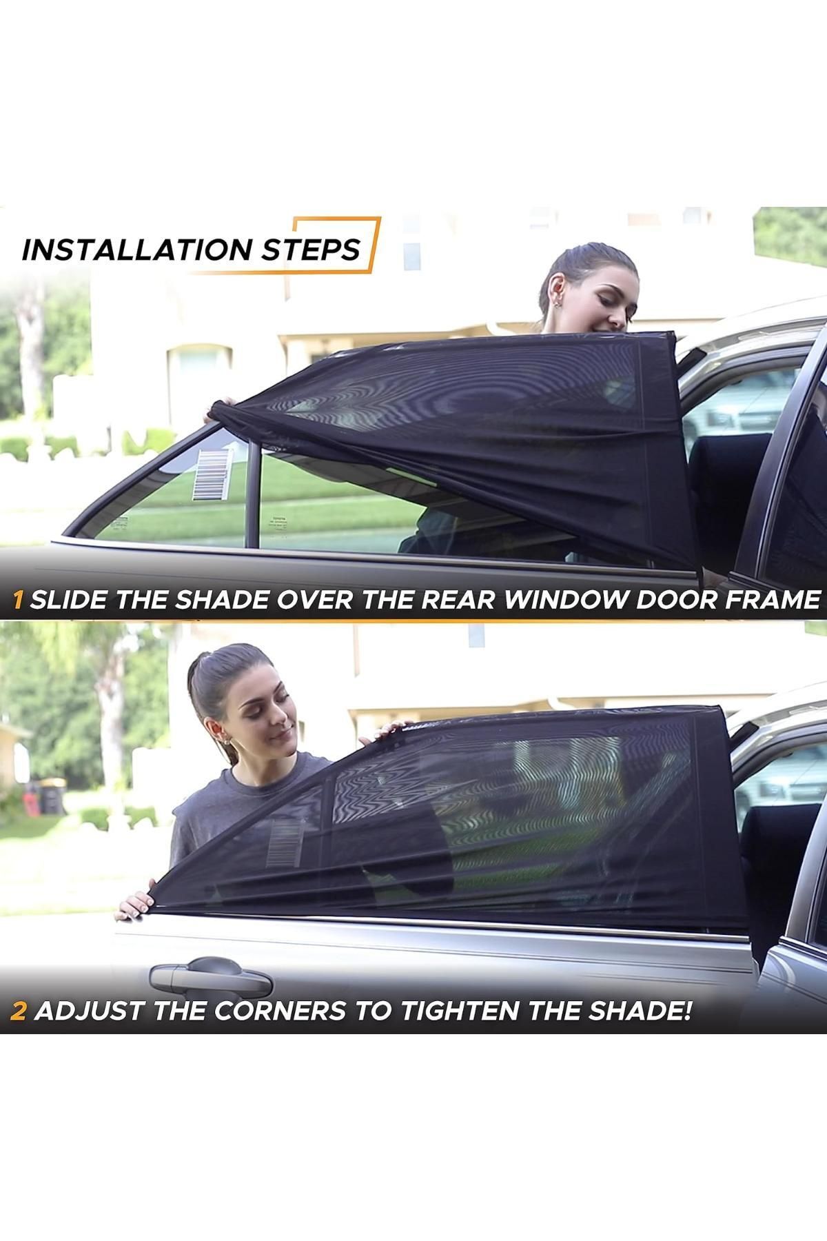 Ankaflex 2 Adet Oto Yan Cam Perdesi Güneşliği Araba Cam Filmi Örtüsü Anne Bebek Emzirme Kılıfı Araç Güneşlik fotoğrafı 4 (önizleme)