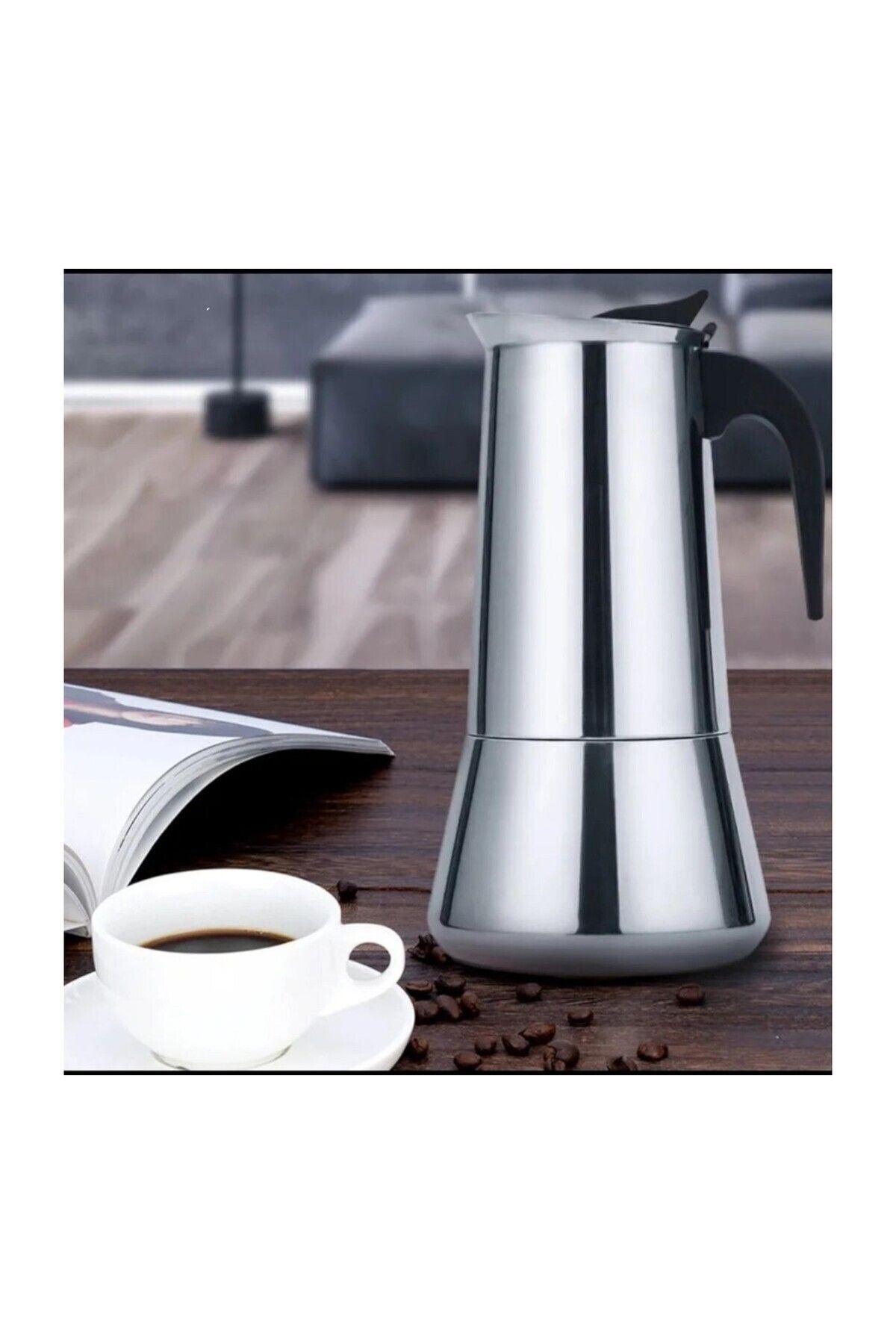 amaç yaşam ve ambalaj Venüs Mokapot 2 Cup ( Venüs Stainless Steel Moka Pot) Çelik Moka Pot 2 Cup