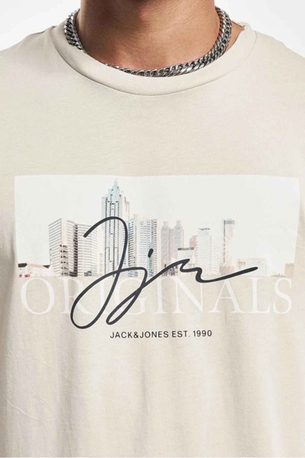 تیشرت مردانه خاکستری جک اند جونز | 8.16342E+16 اورجینال - تصویر 4