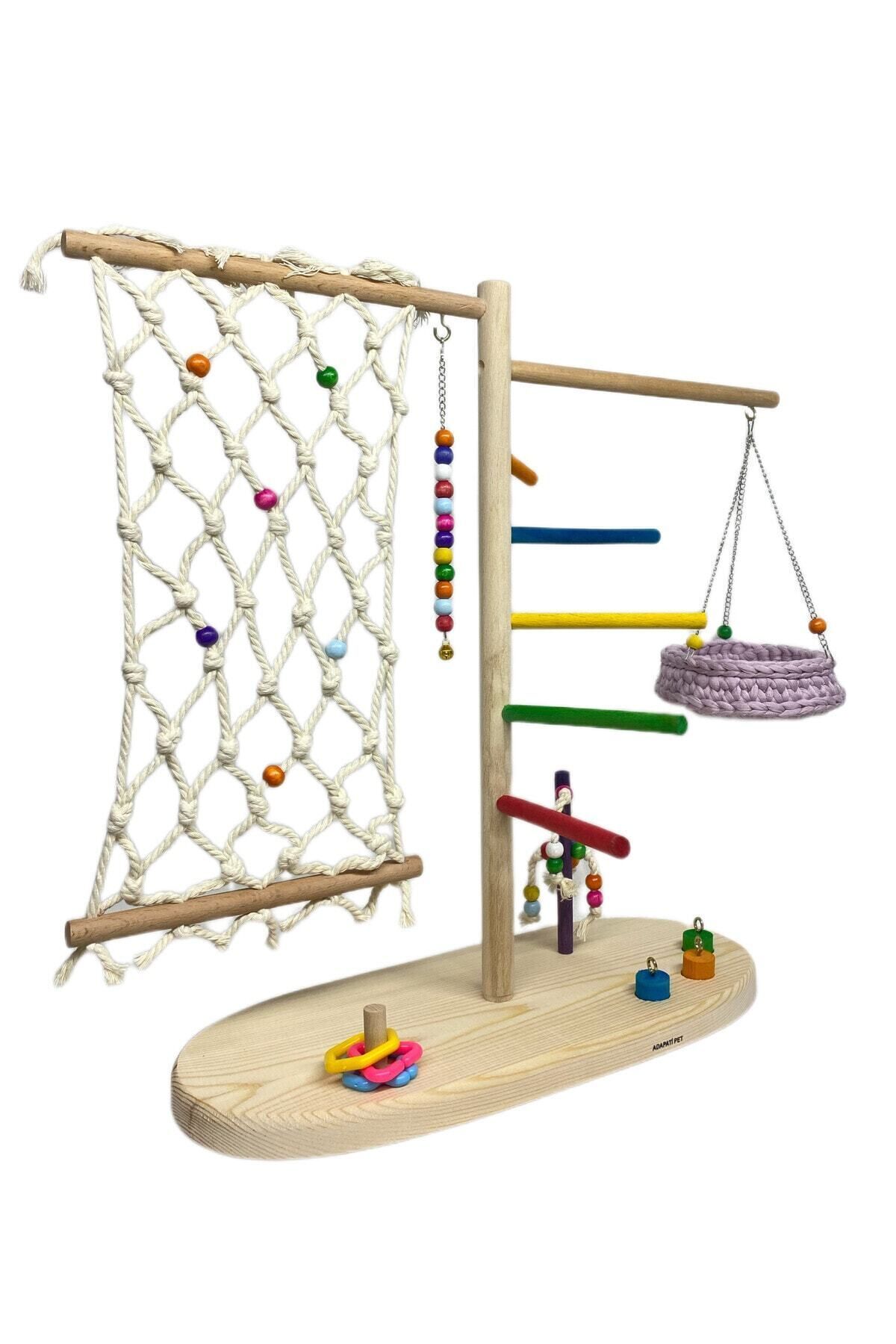 ADAPATİ PET-Climbing Bird Toy Track ( Specify Hammock Color Option) 4