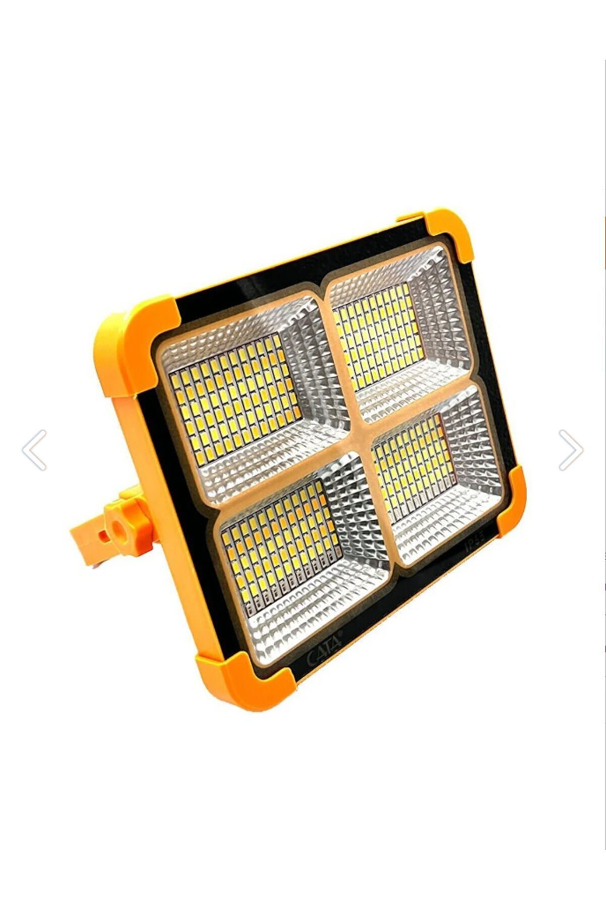 MAXLED Güneş Enerjili Solar 200w Watt Led Projektör Taşınabilir Sarı Beyaz Ve Çakar Işık Lamba