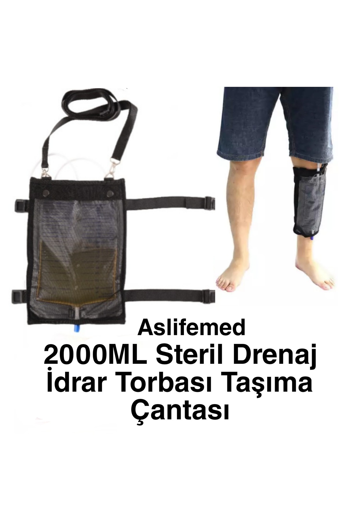 AslifeMed 2000ML Steril Drenaj İdrar Torbası Taşıma Çantası
