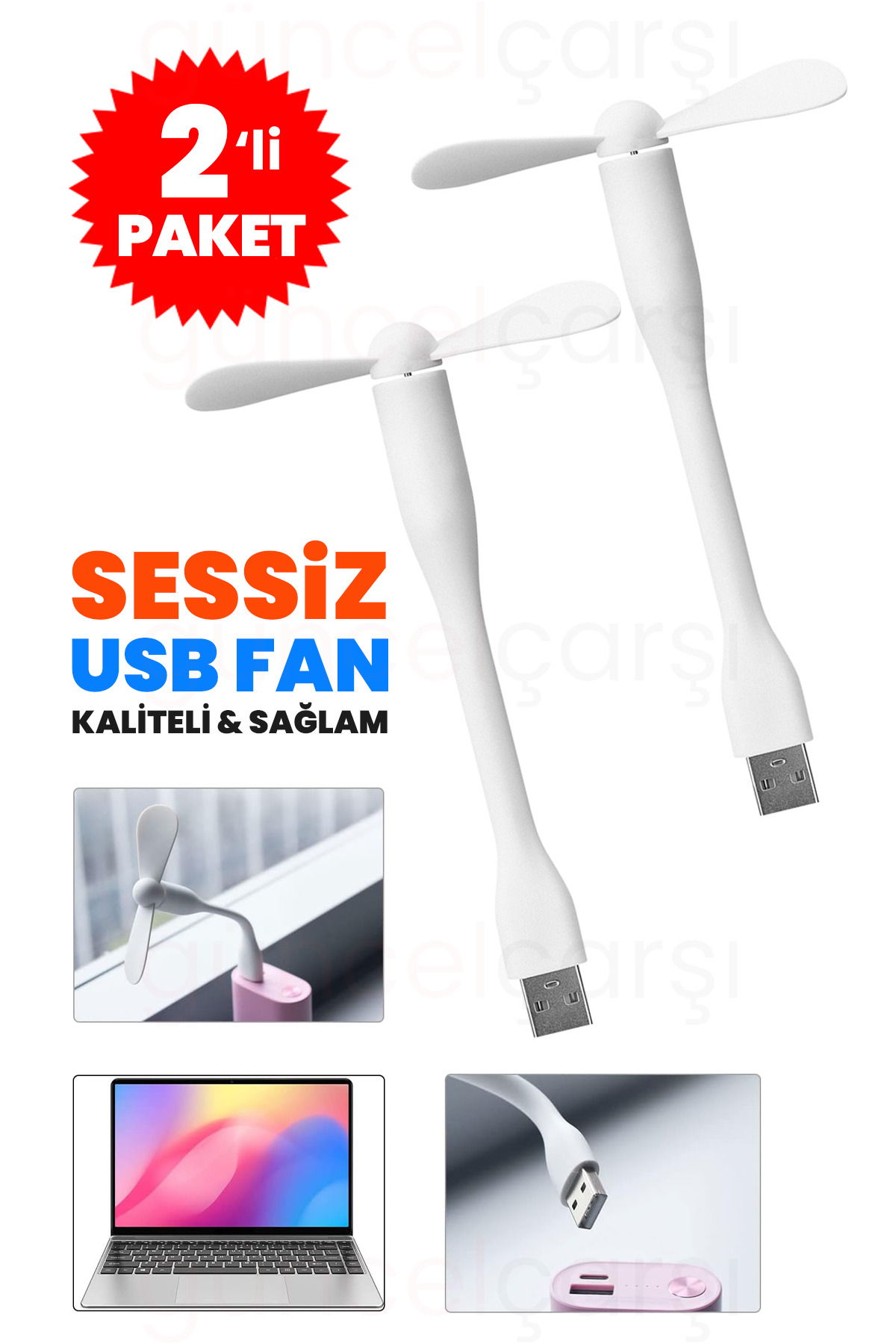 Portable Flexible Silent USB Mini Fan Propeller, Small Fan, Cooler, Hand fan