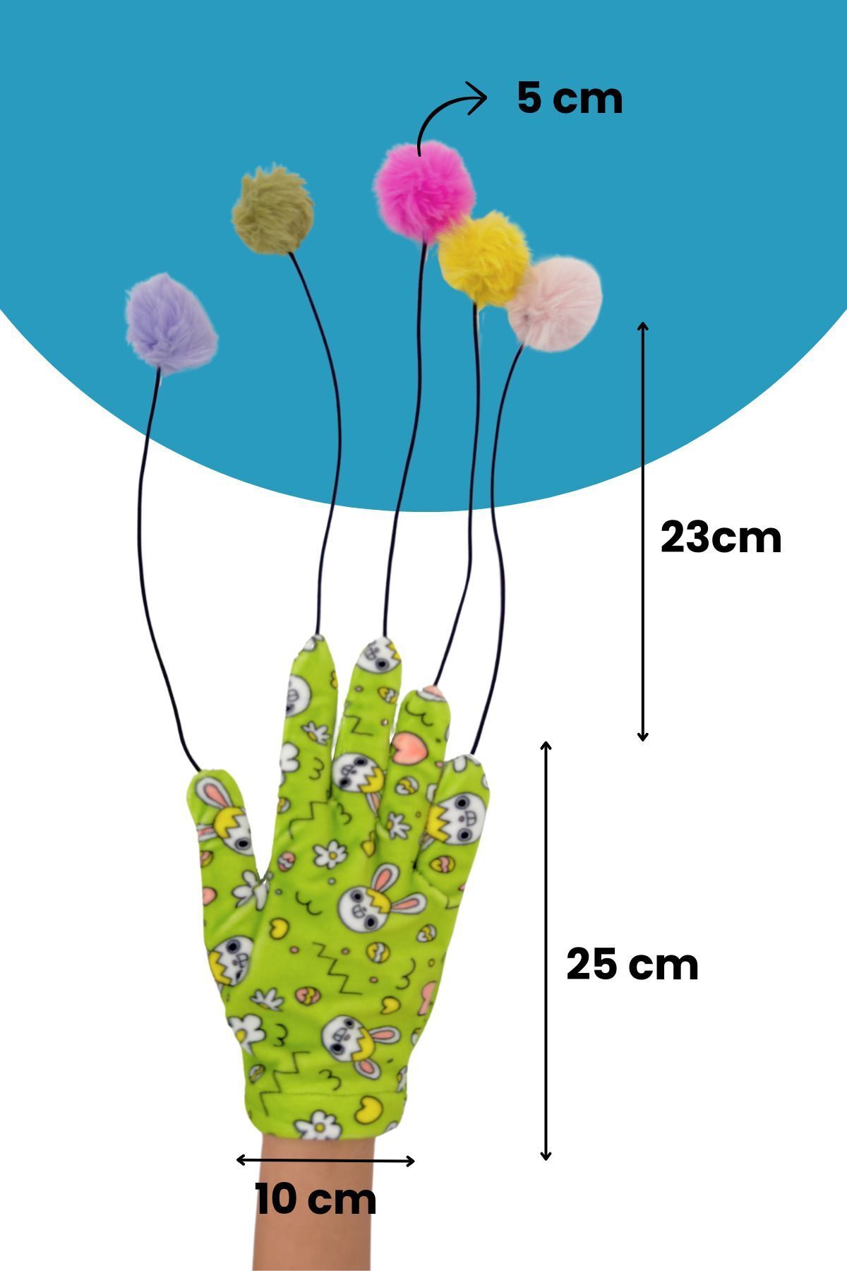 Miyav-Magic Gloves Cat Toy with Pompom and Elastic Cat Fishing Rod Soundmaking String 3
