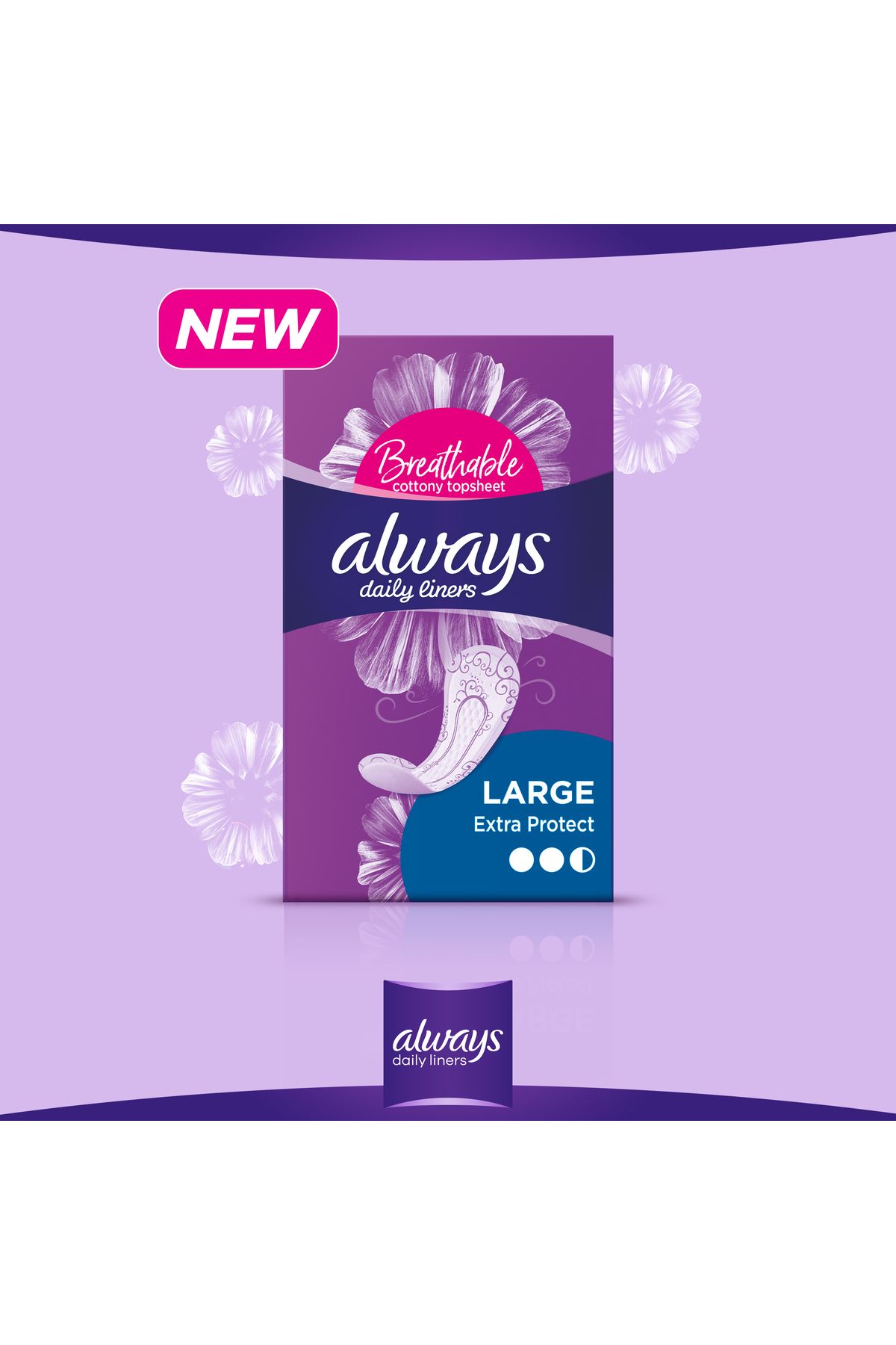 Always-Daily Liners Extra Protect Pantyliners Large 48 Count 2