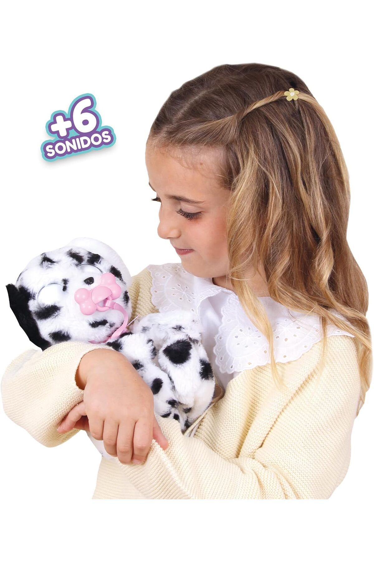 Baby Paws-Sleeping Puppies - Dalmatian an Interactive Plush Puppy which Makes Sounds 3