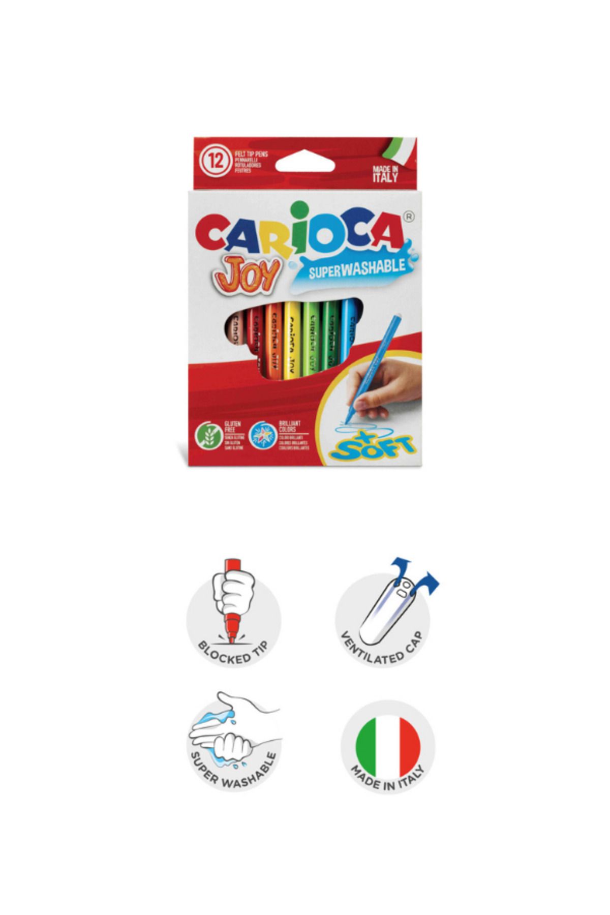 کتاب های فعالیت و آموزشی Velvet Coloring مجموعه Cento ورزشی + Joy 12 Pen Felt Carioca
